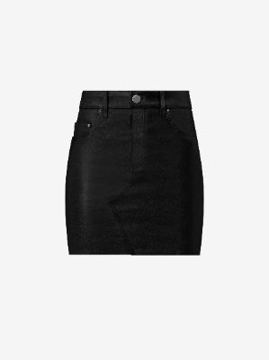 WOMEN - LEATHER SKIRT - BLACK made by AMIRI