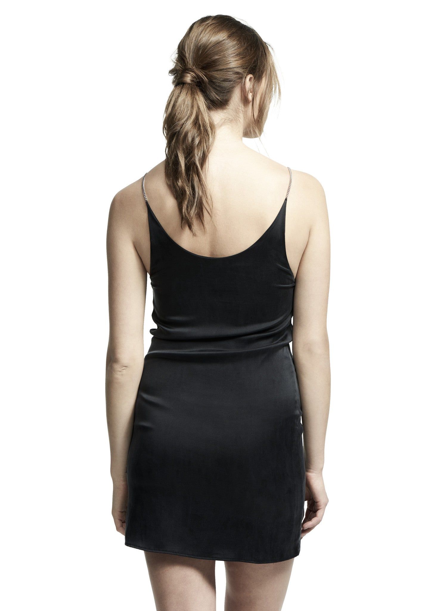 LOW SCOOP CHAIN SLIP DRESS BLACK sold by AMIRI product image thumbnail 4