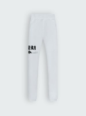 WOMEN - M.A. BAR APPLIQUE SWEATPANT - WHITE sold by AMIRI