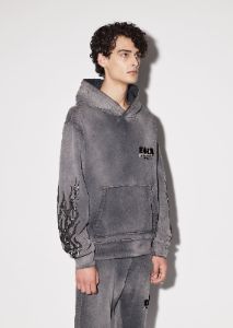 T.G.C.W. FLAMES HOODIE - BLACK sold by AMIRI