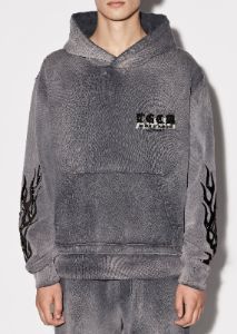 T.G.C.W. FLAMES HOODIE - BLACK sold by AMIRI
