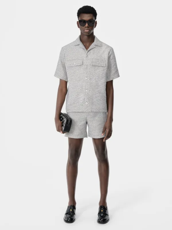 TWEED FLAP POCKET PULL ON SHORT - Cerulean made by AMIRI