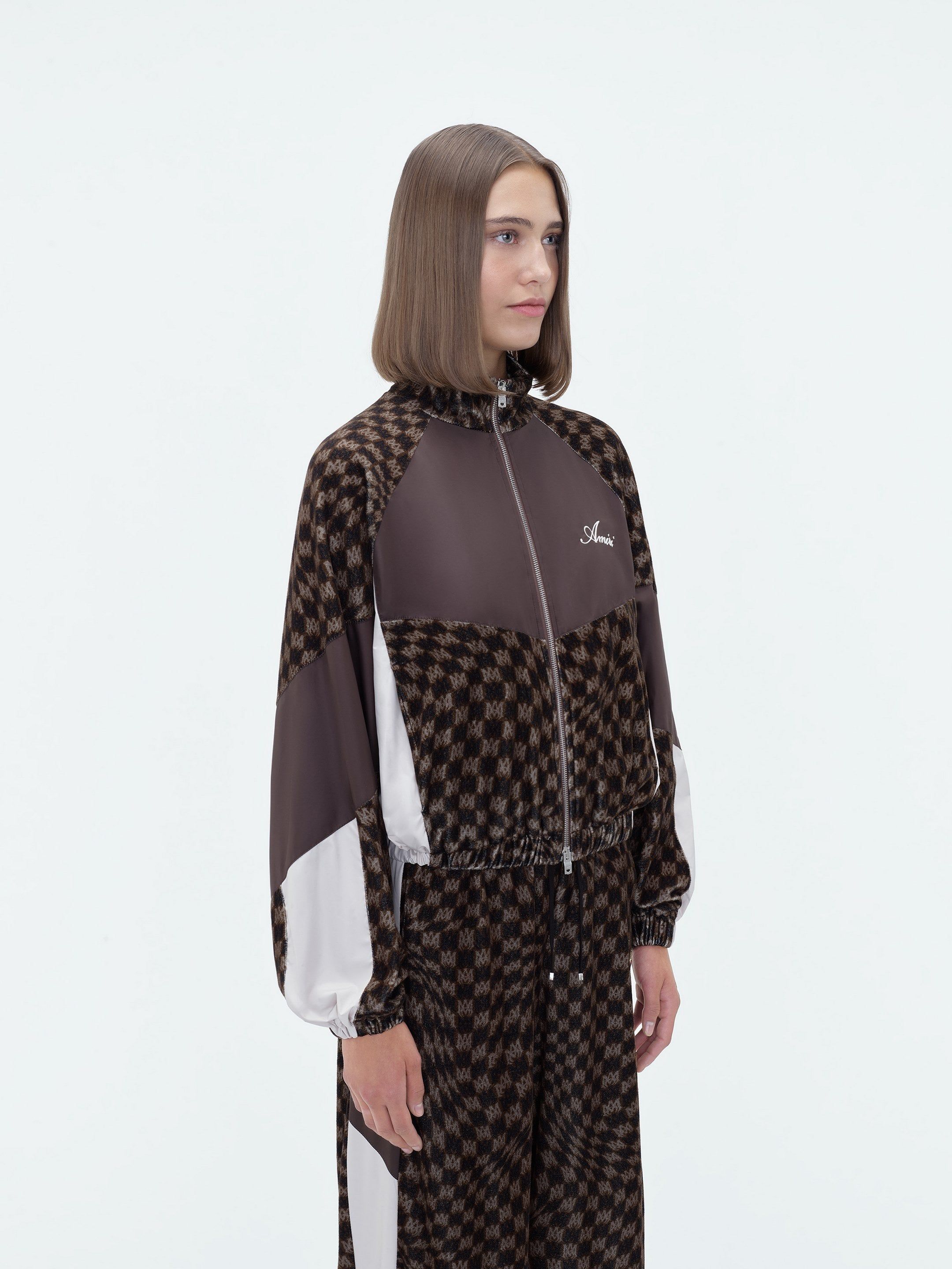 WOMEN - RETRO ZIP UP TRACK JACKET - BROWN MULTI sold by AMIRI product image thumbnail 3