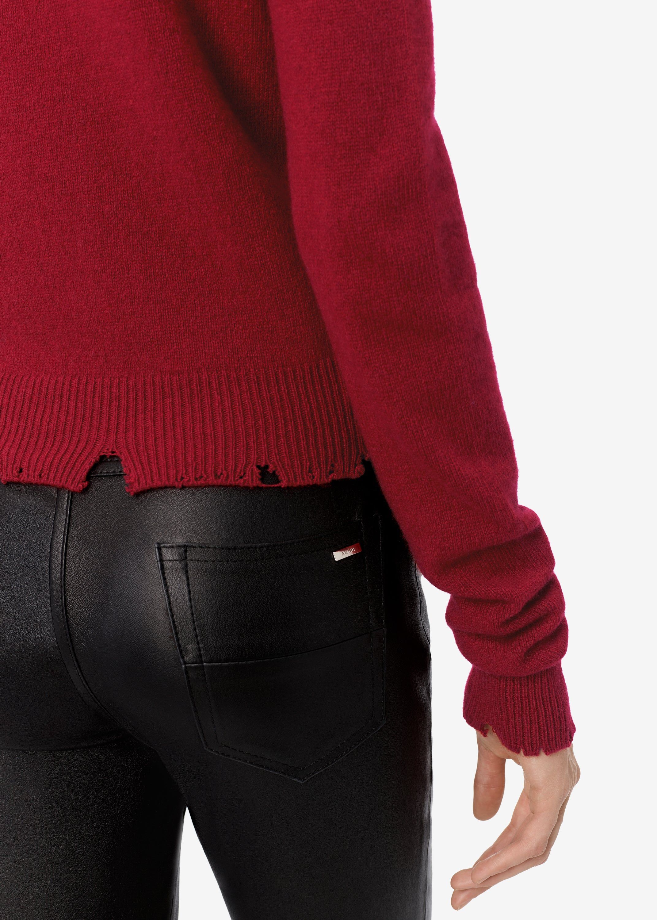 CLASSIC CASHMERE CREW - Red sold by AMIRI product image thumbnail 5
