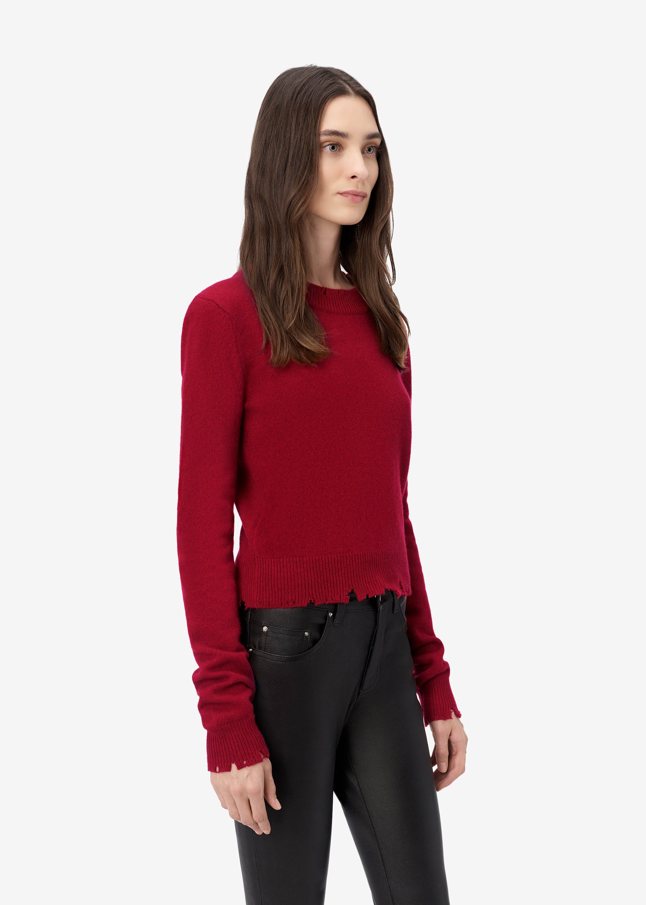 CLASSIC CASHMERE CREW - Red sold by AMIRI product image thumbnail 3
