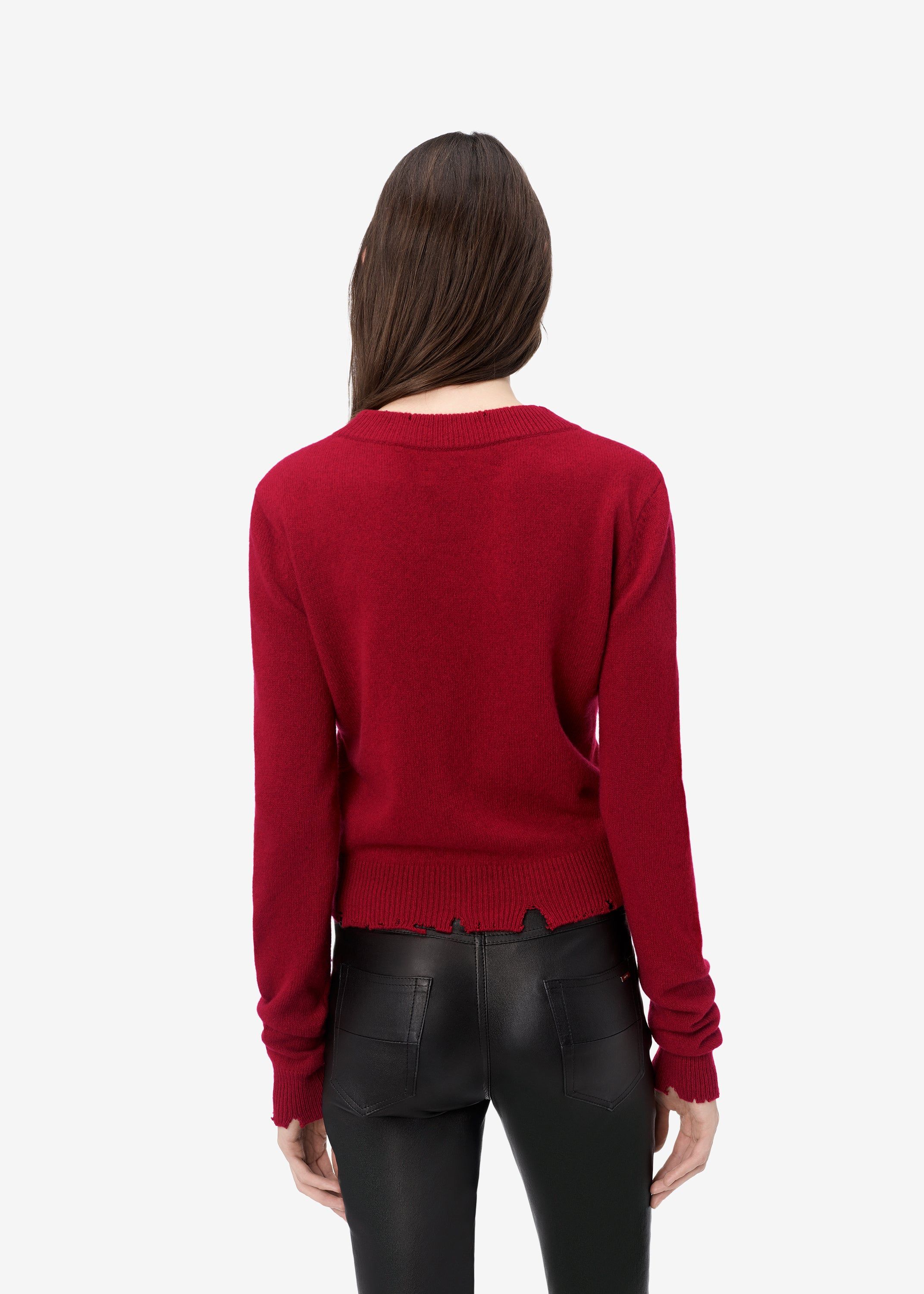 CLASSIC CASHMERE CREW - Red sold by AMIRI product image thumbnail 4