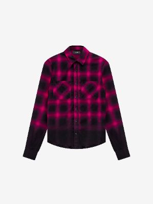 DIP DYE SHADOW PLAID - PEACOCK sold by AMIRI