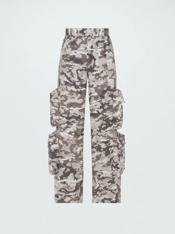 WOMEN - CAMO BAGGY CARGO TROUSER - GREEN CAMO sold by AMIRI