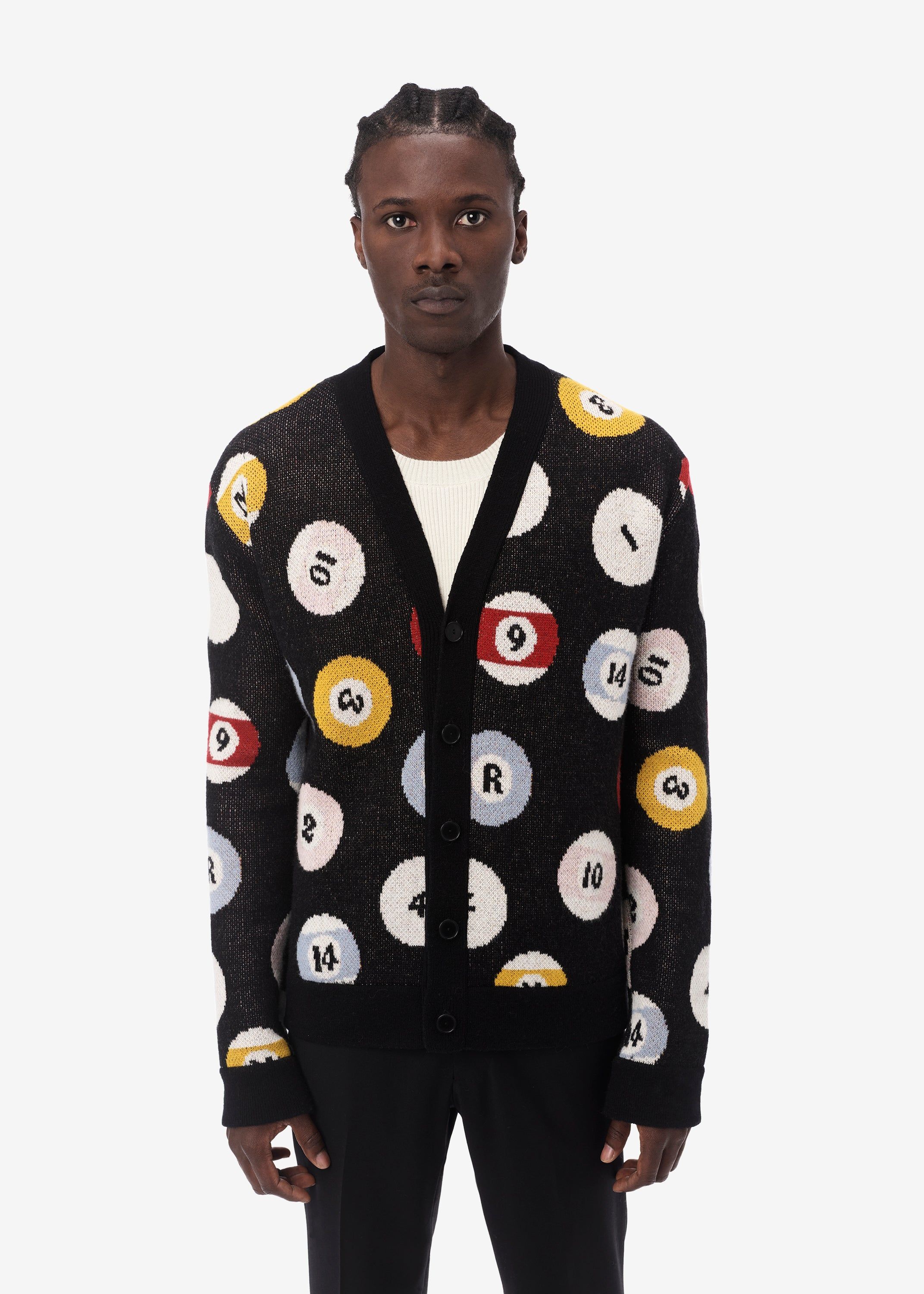 POOL BALL CARDIGAN - BLACK | Parallel
