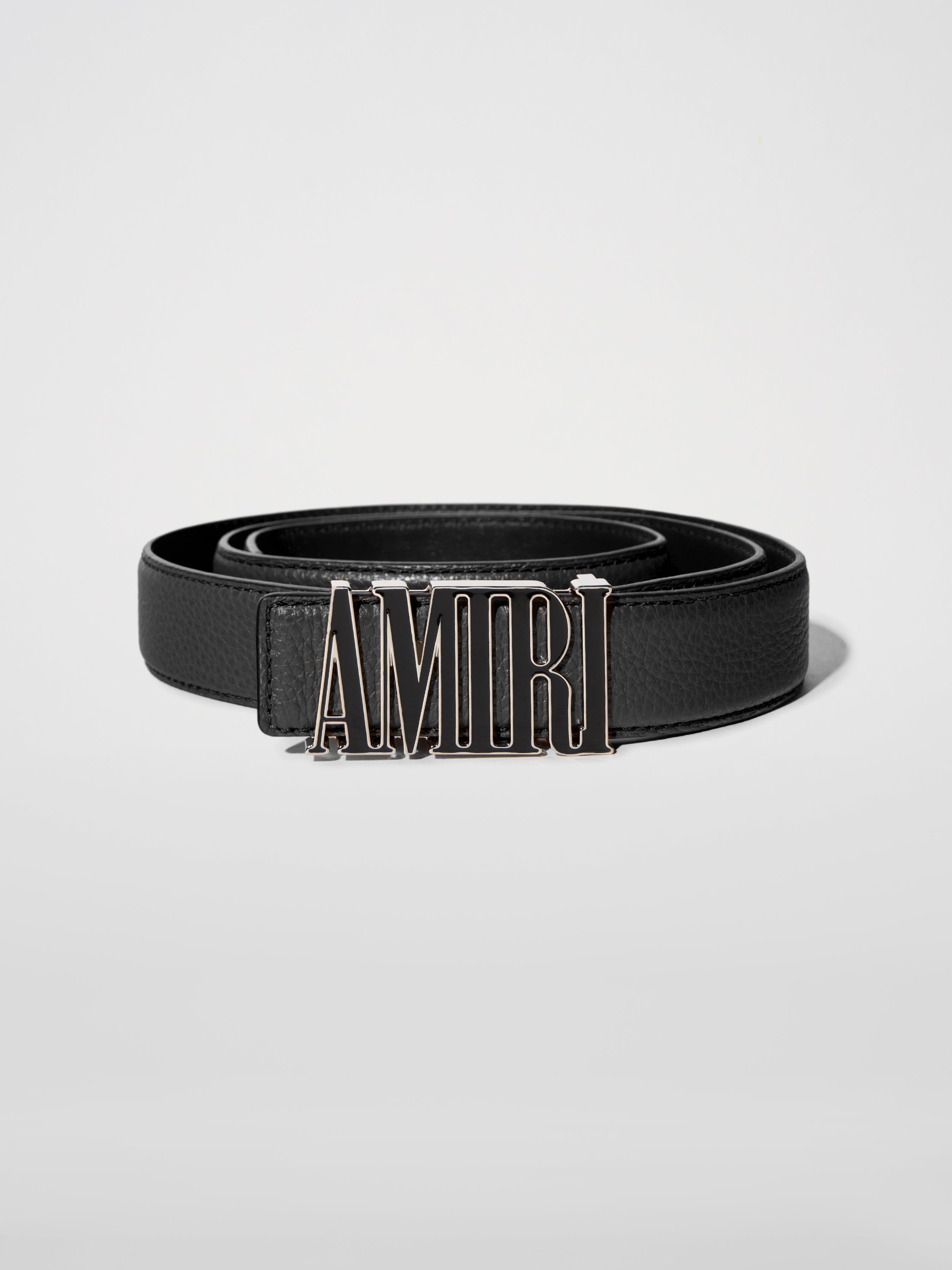 PEBBLED AMIRI BELT 3CM - BLACK sold by AMIRI