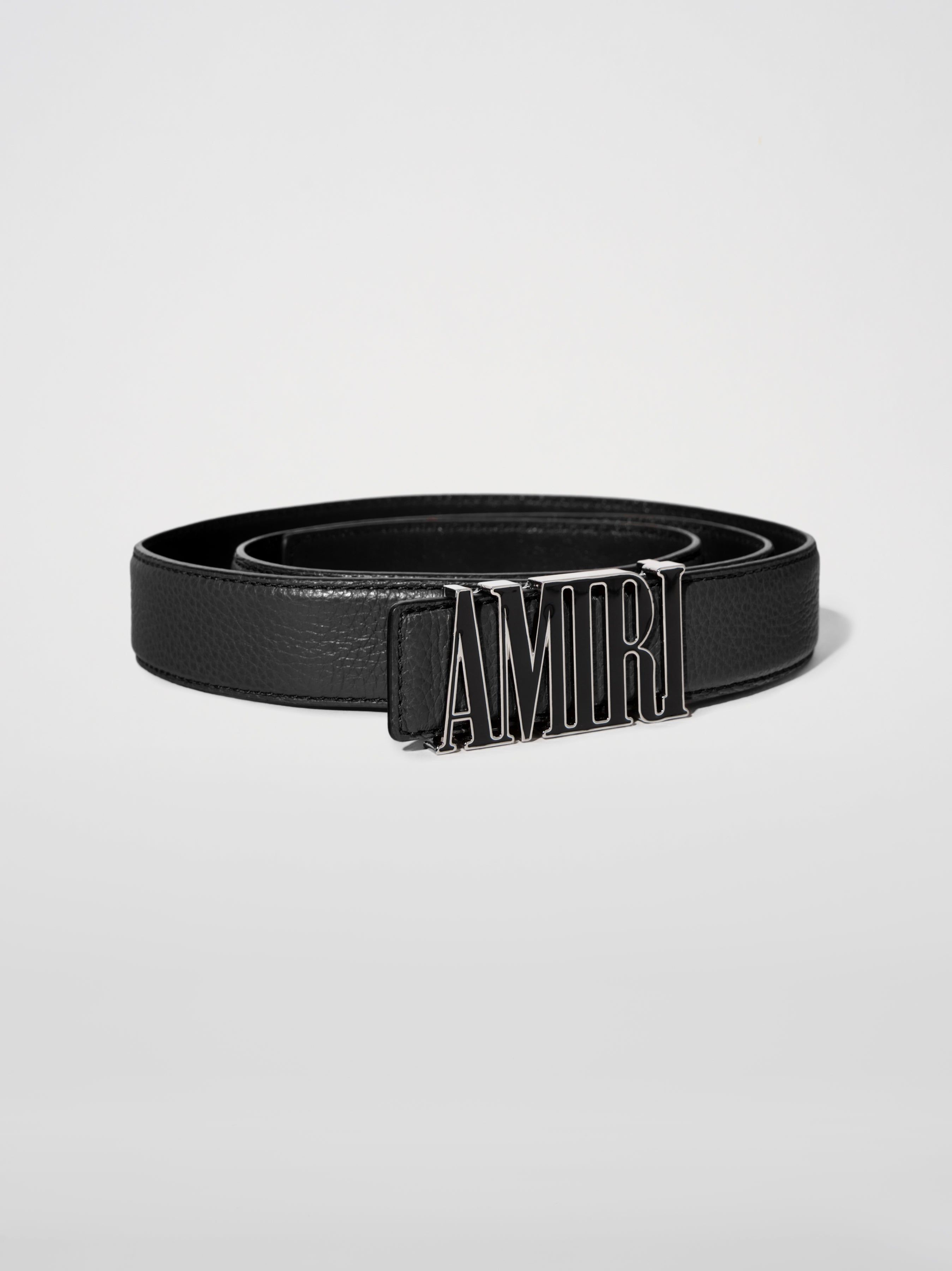 PEBBLED AMIRI BELT 3CM - BLACK sold by AMIRI product image thumbnail 2