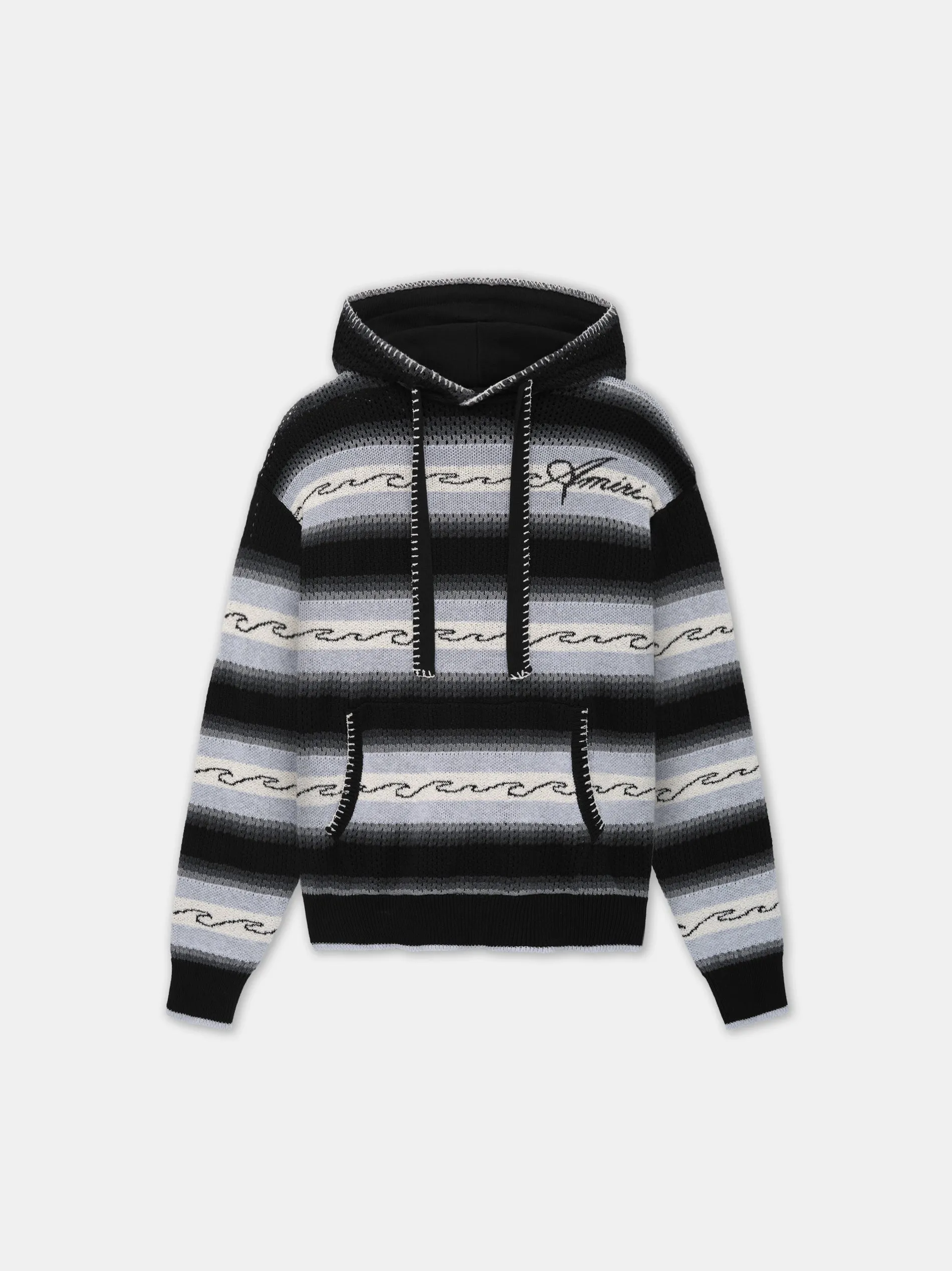AMRI WAVE BAJA STRIPE HOODIE - Black sold by AMIRI product image thumbnail 5