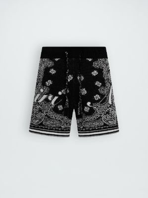 COTTON BANDANA SHORT - BLACK made by AMIRI