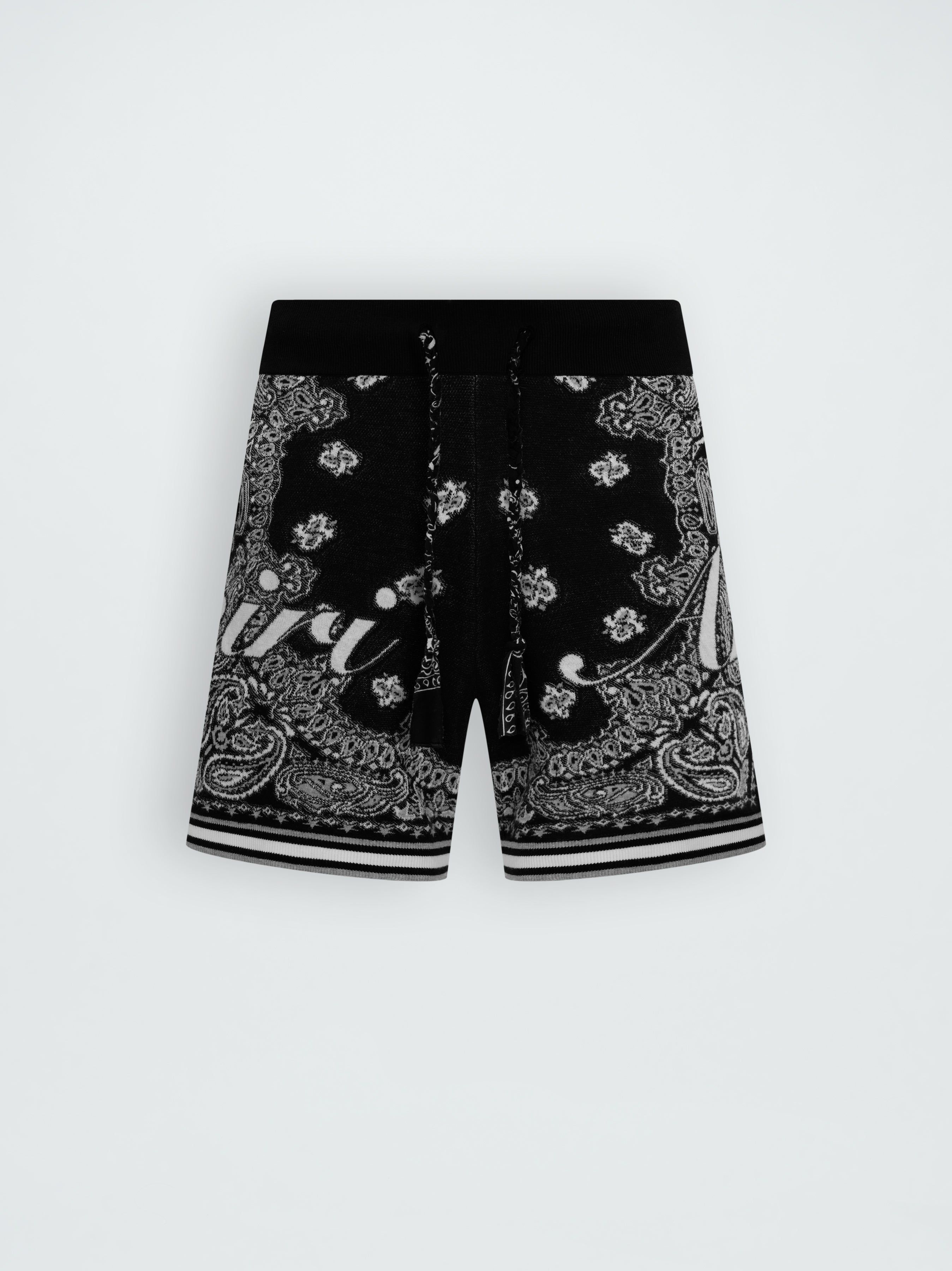 COTTON BANDANA SHORT - BLACK sold by AMIRI