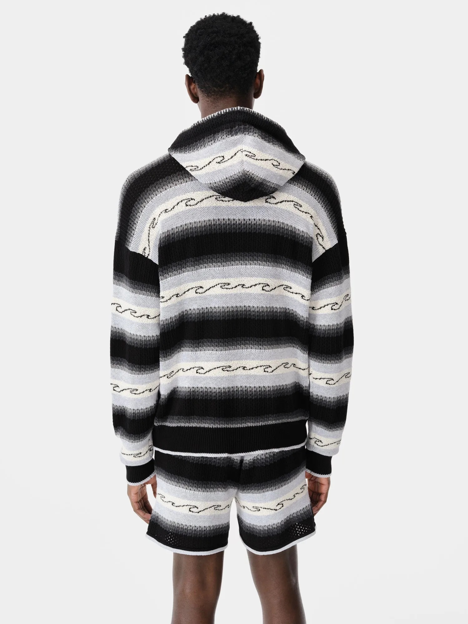 AMRI WAVE BAJA STRIPE HOODIE - Black sold by AMIRI product image thumbnail 3
