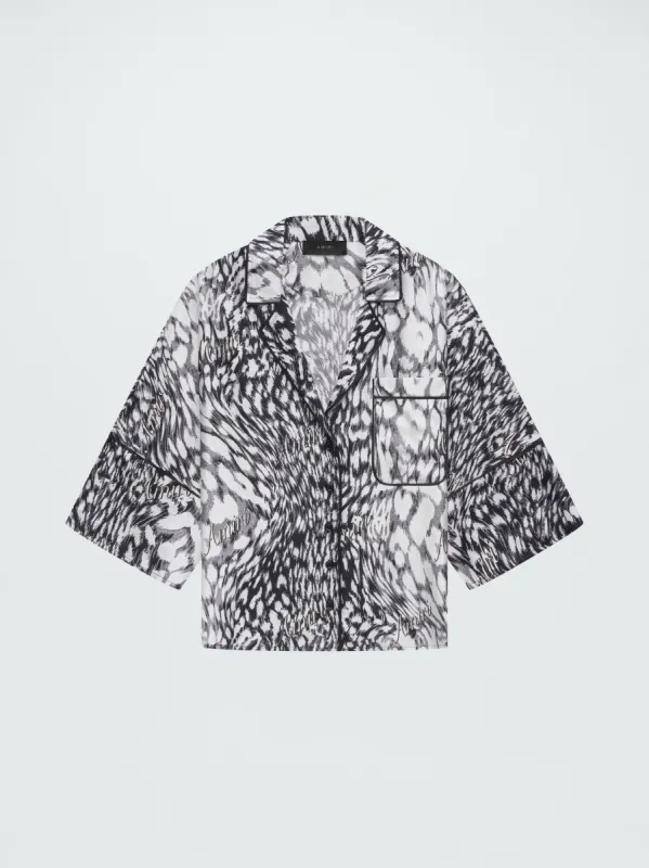 WOMEN - SHORT SLEEVE PJ SHIRT - GREY made by AMIRI