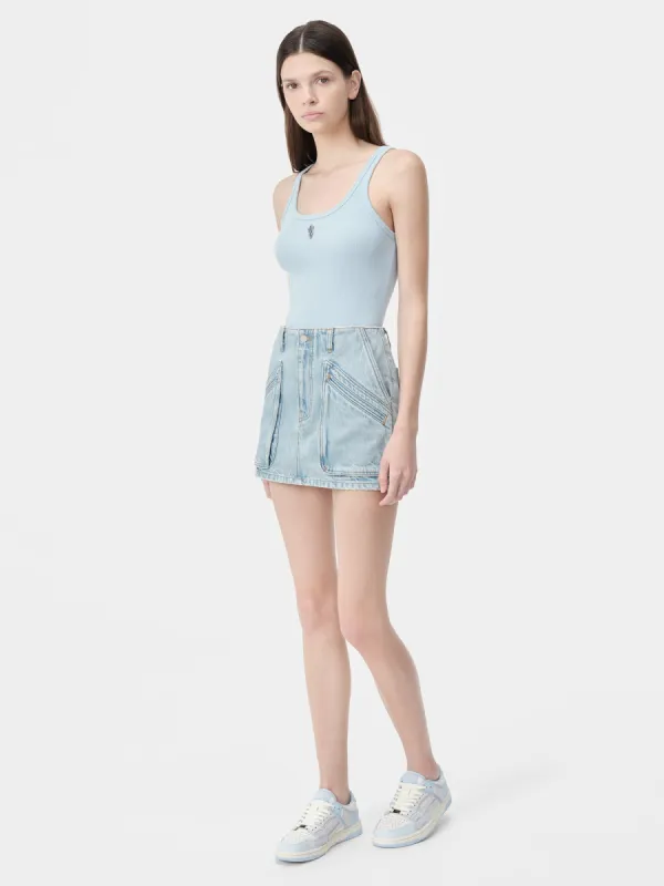 WOMEN - WOMEN'S CARGO SKIRT - Light Indigo made by AMIRI