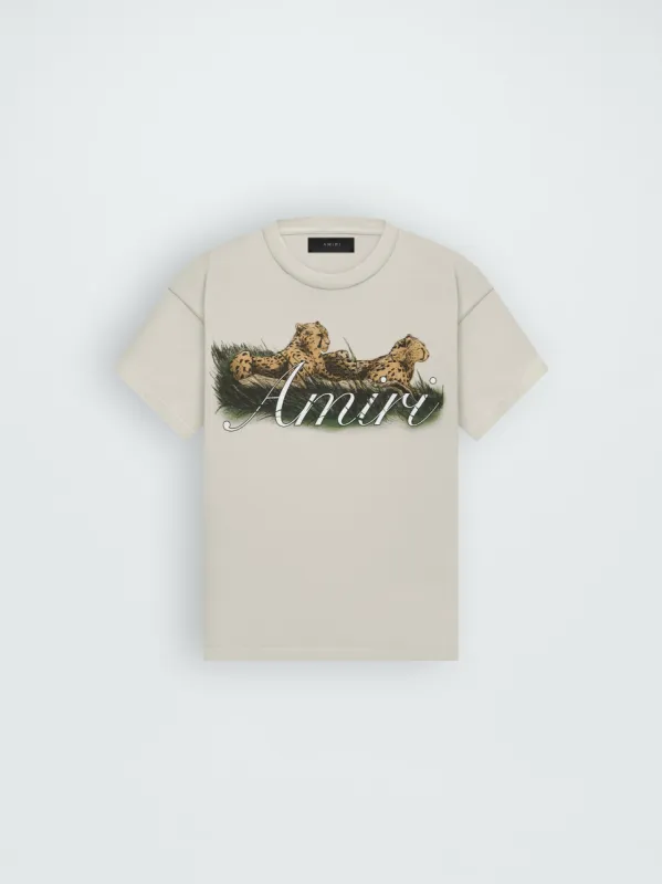 CHEETAH LOGO TEE - ALABASTER made by AMIRI