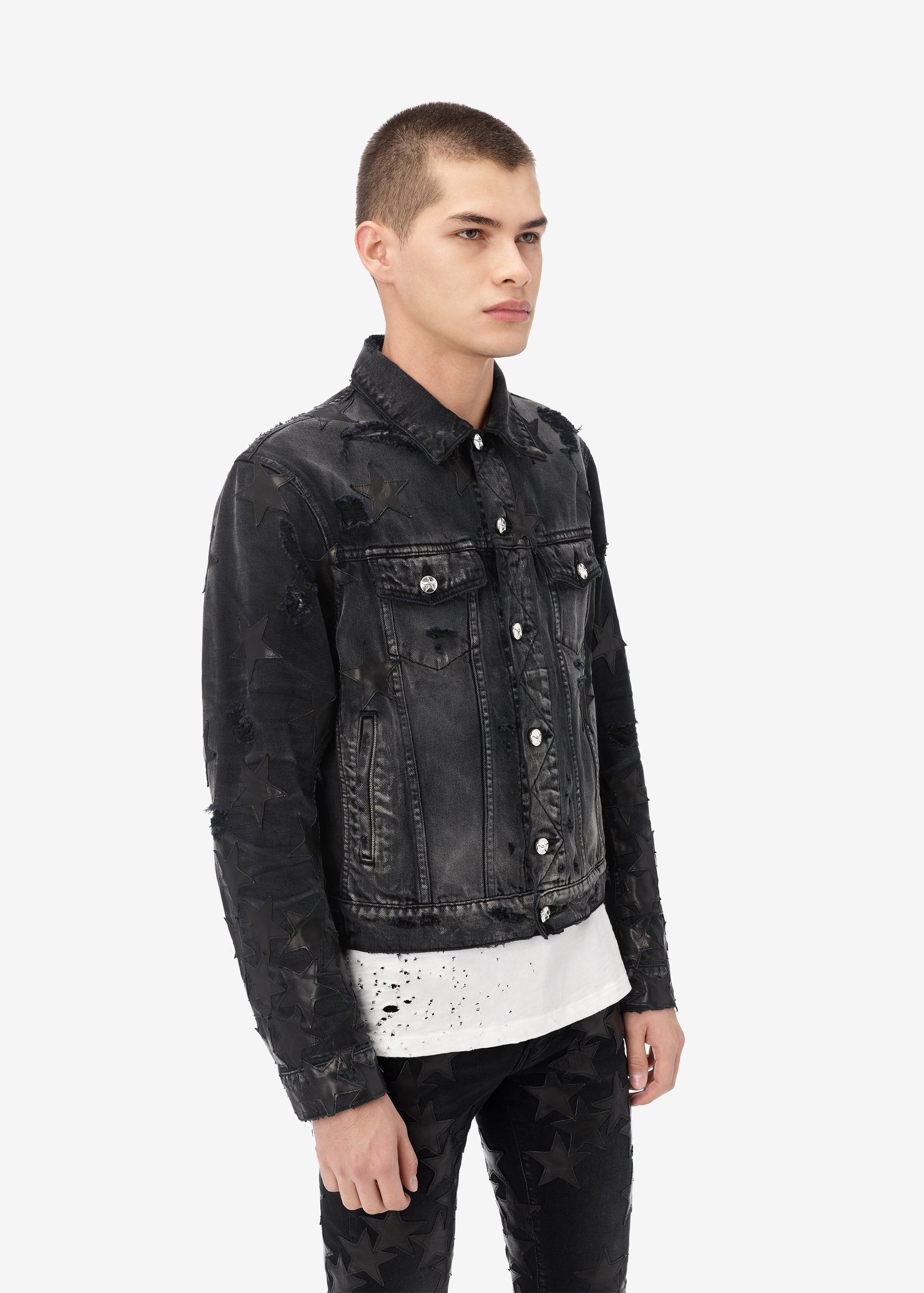 CHEMIST LEATHER STAR TRUCKER - ANTIQUE BLACK sold by AMIRI product image thumbnail 4