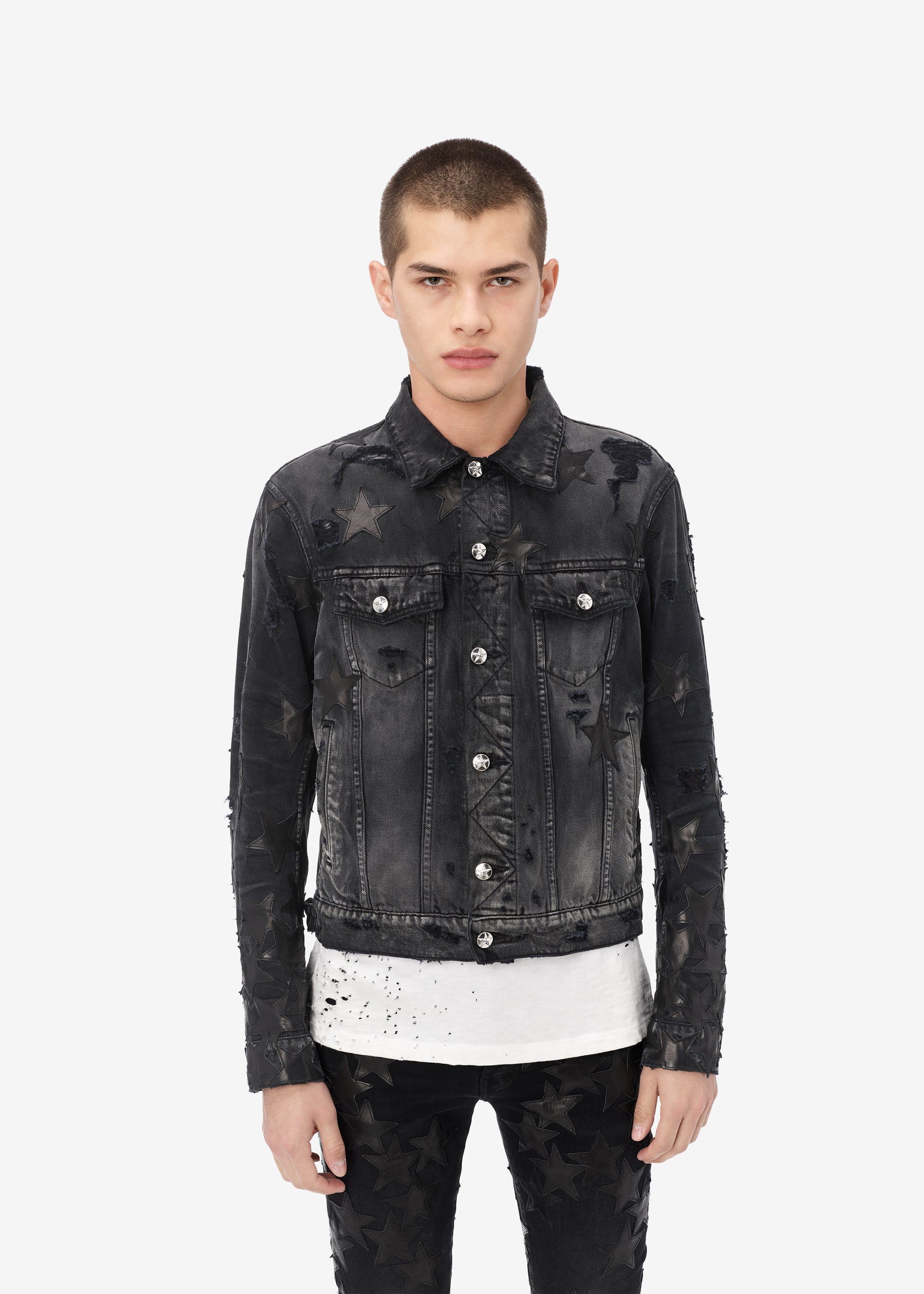 CHEMIST LEATHER STAR TRUCKER - ANTIQUE BLACK sold by AMIRI product image thumbnail 2