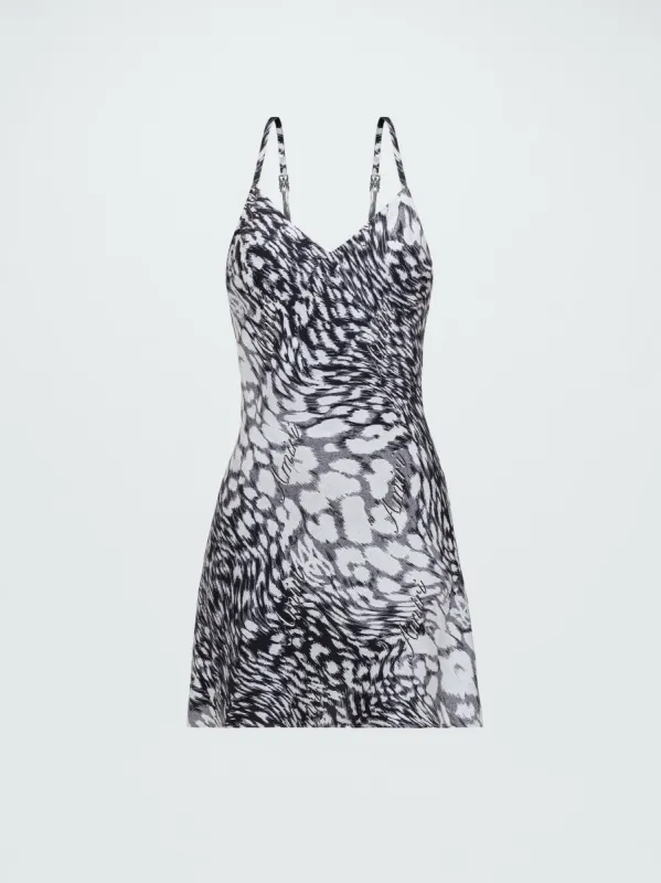WOMEN - LEOPARD MINI SLIP DRESS - GREY sold by AMIRI