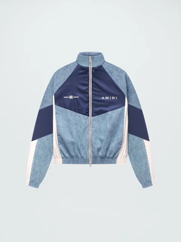 WOMEN - CHAMBRAY RETRO TRACK JACKET - BLUE made by AMIRI