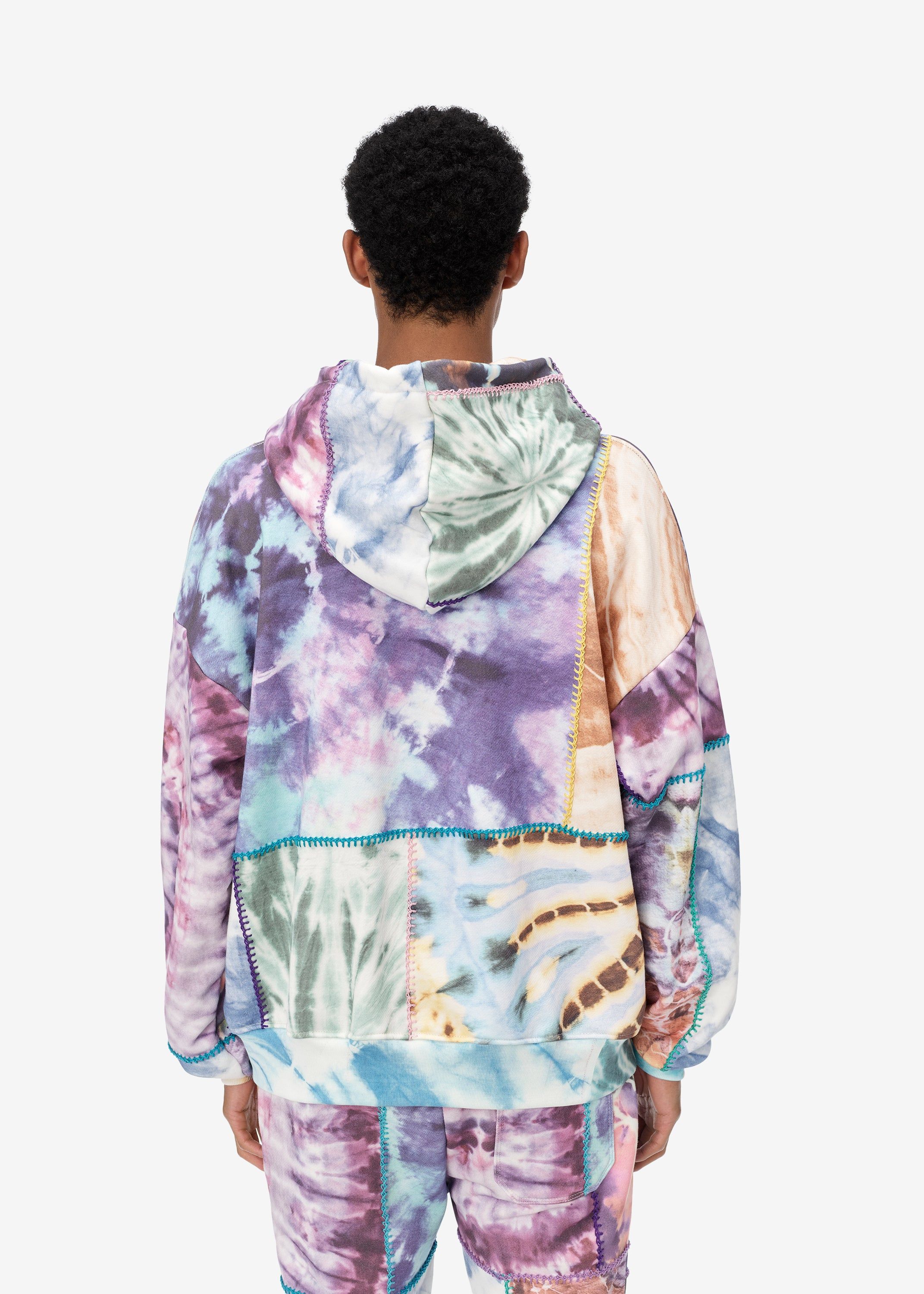 OVERSIZED TIE DYE PATCHWORK HOODIE - MULTI sold by AMIRI product image thumbnail 4
