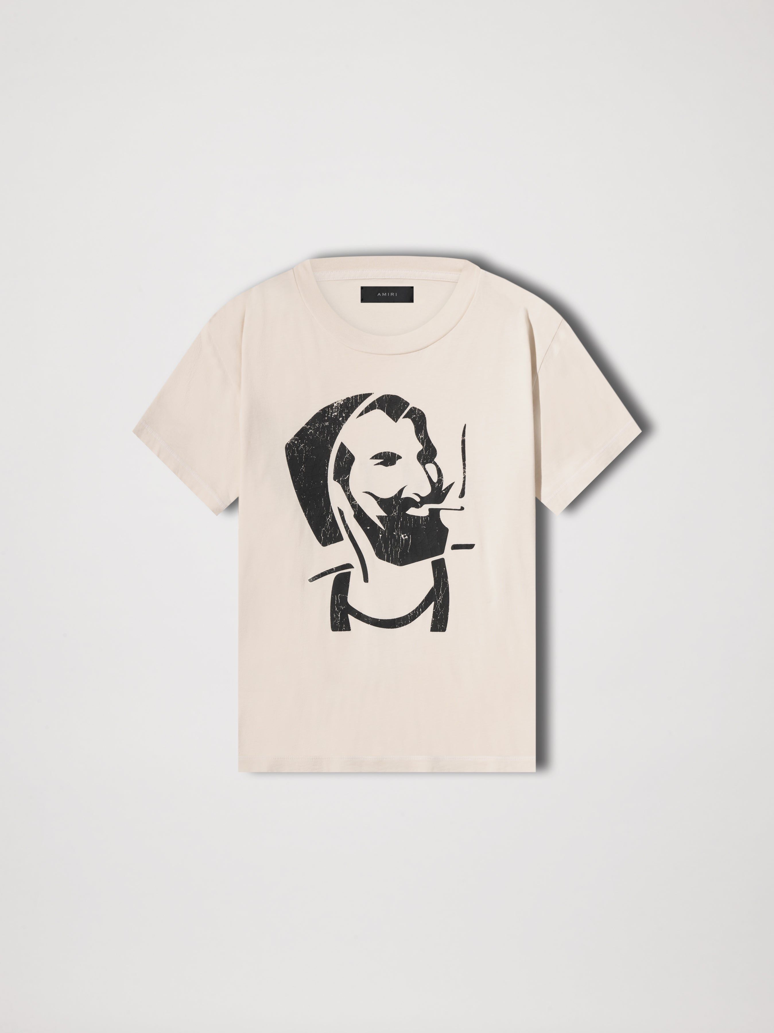 ZIG-ZAG CRACKLE TEE - ALABASTER sold by AMIRI