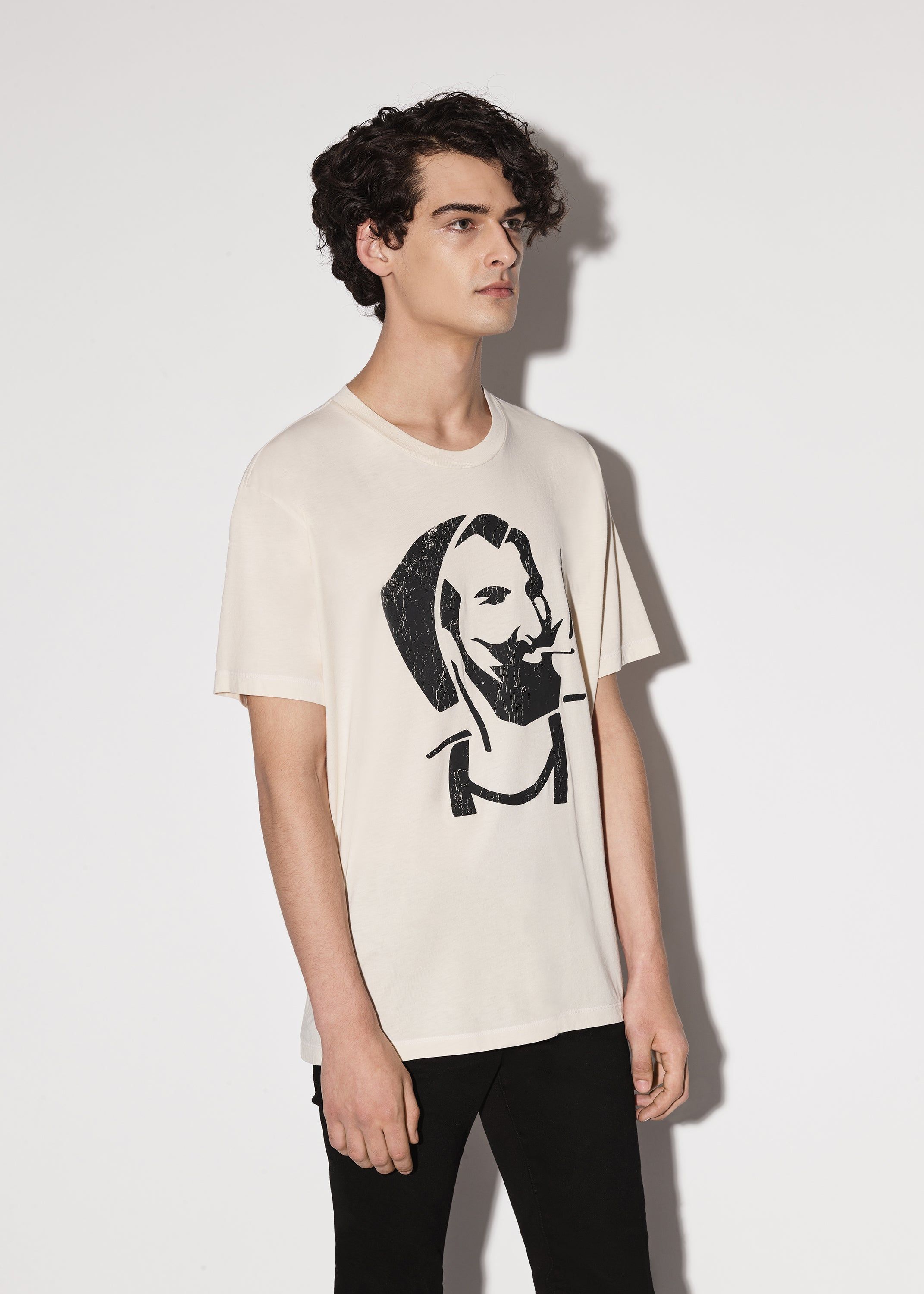 ZIG-ZAG CRACKLE TEE - ALABASTER sold by AMIRI product image thumbnail 3