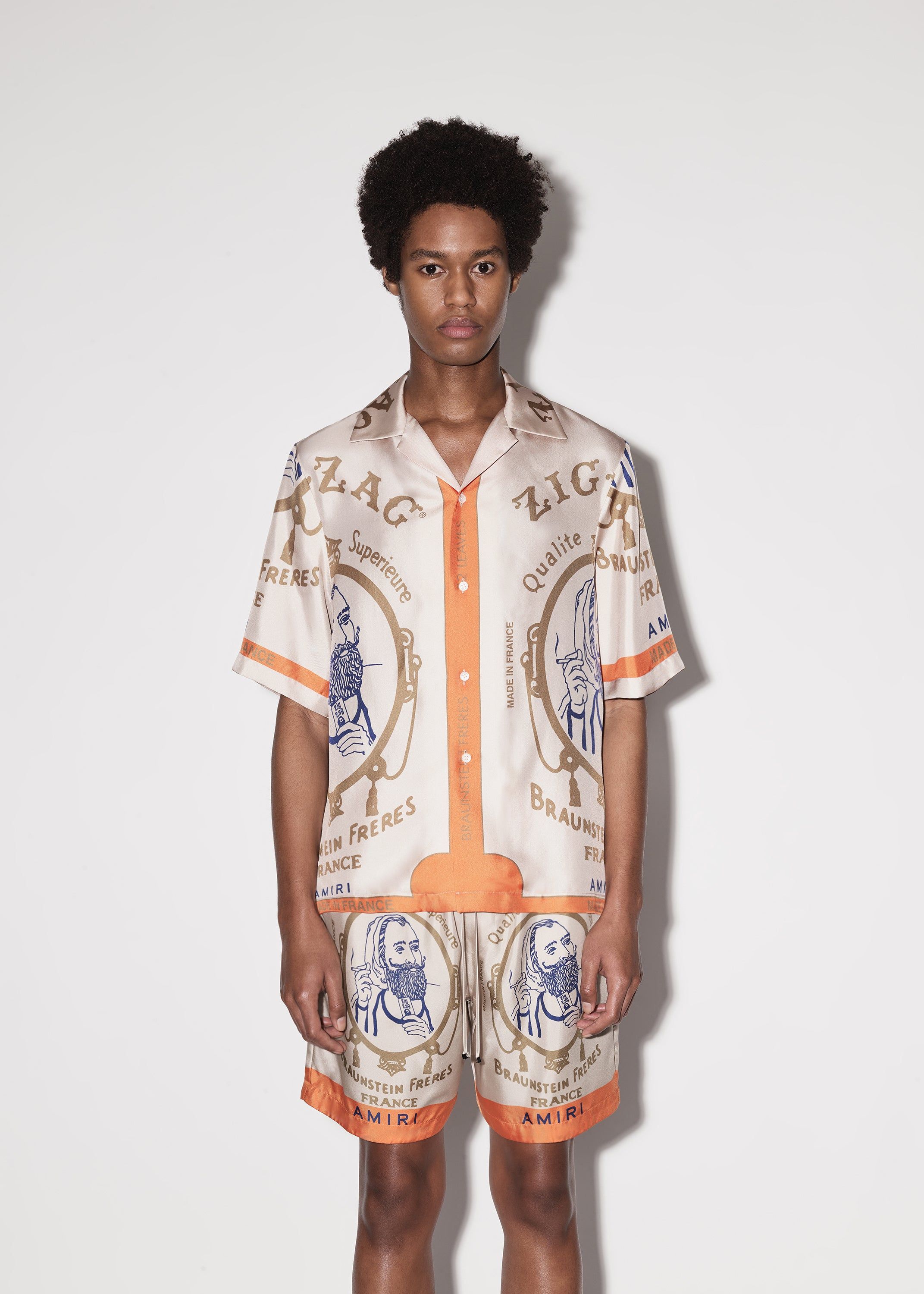ZIG-ZAG SILK SHIRT - ALABASTER sold by AMIRI product image thumbnail 3