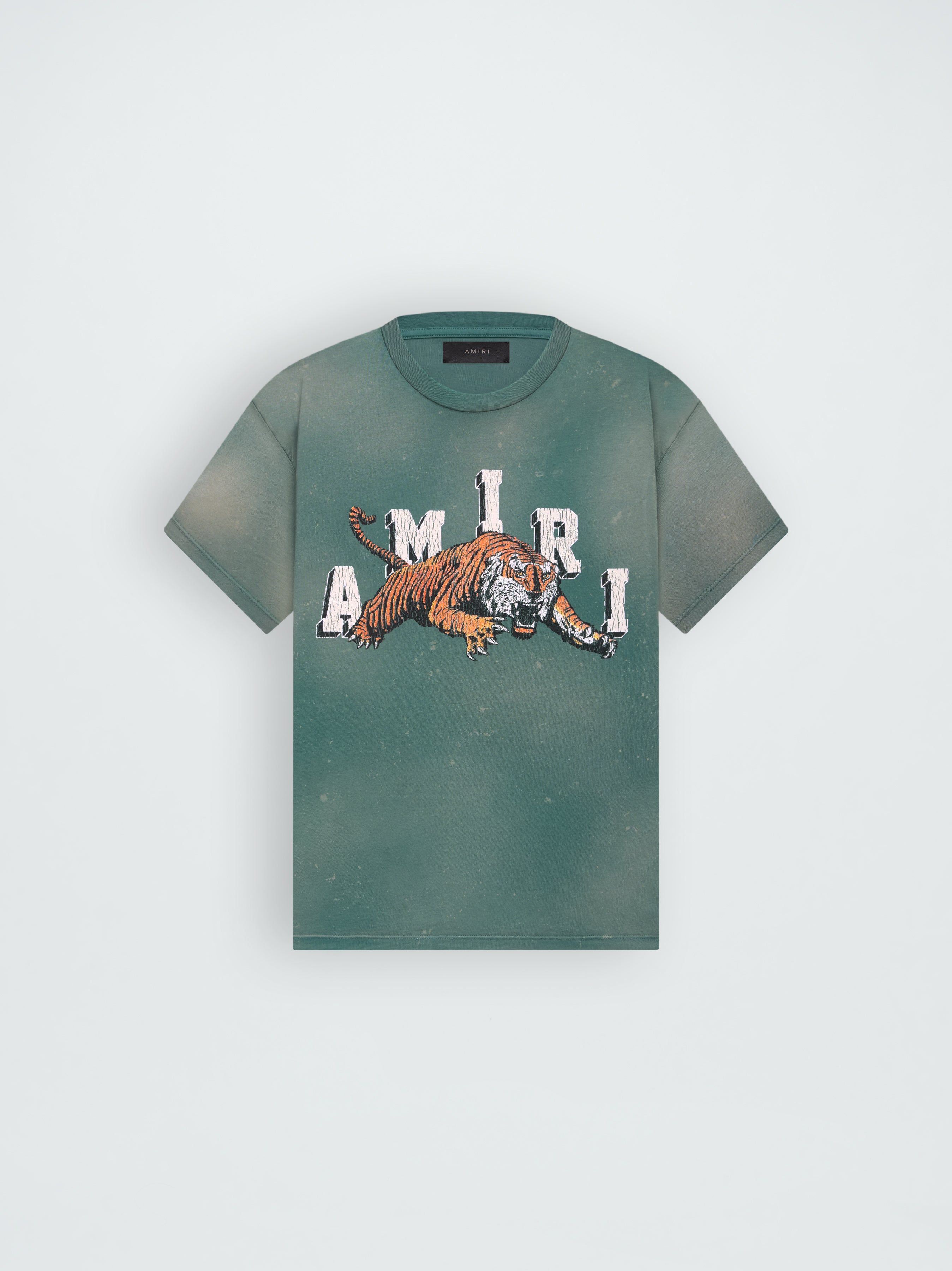 VINTAGE TIGER TEE - GREEN sold by AMIRI