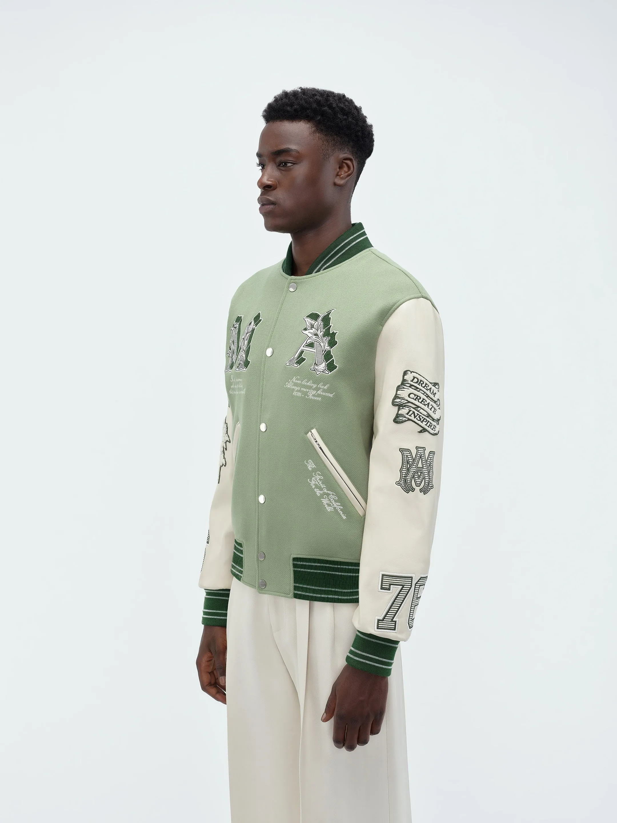 MA ANGEL VARSITY JACKET - Mineral Green sold by AMIRI product image thumbnail 5