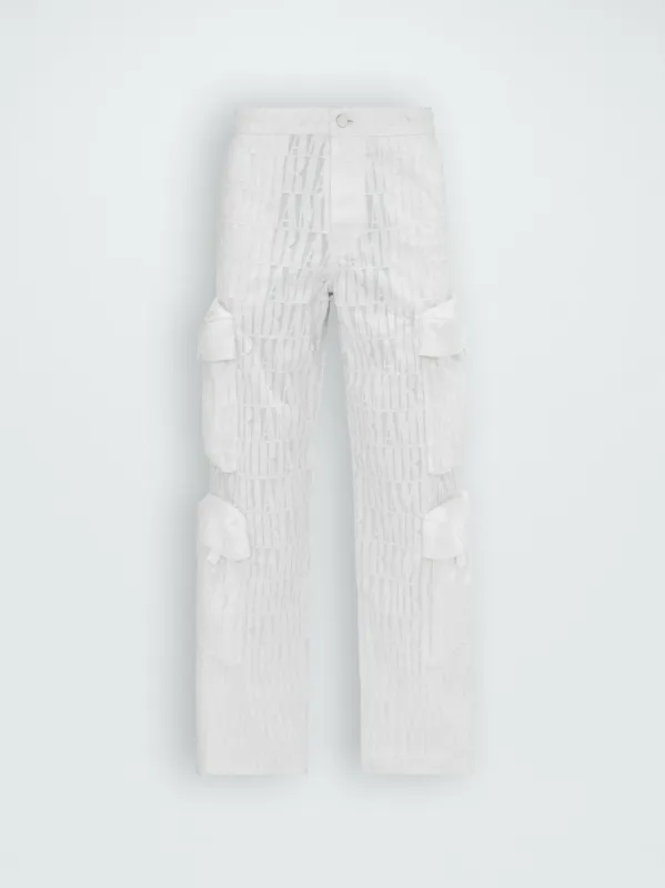AMIRI BURNOUT UTILITY PANT - WHITE sold by AMIRI
