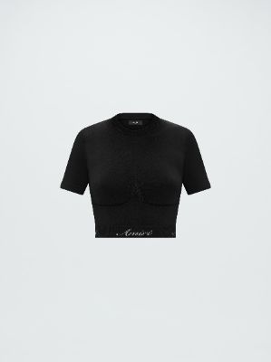 WOMEN - SEAMLESS KNIT SHIRT - BLACK made by AMIRI