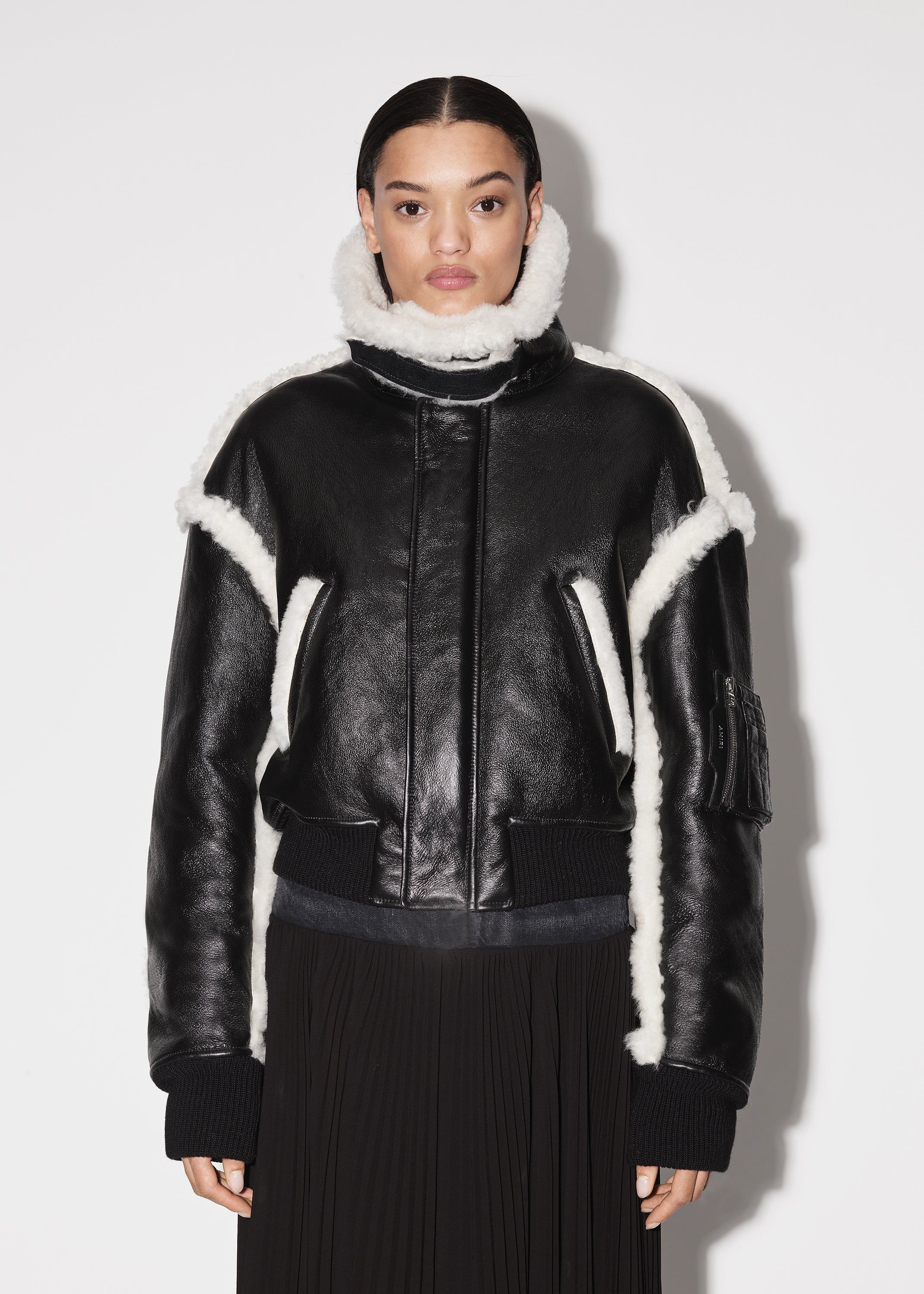WOMEN - BOMBER - BLACK sold by AMIRI product image thumbnail 3