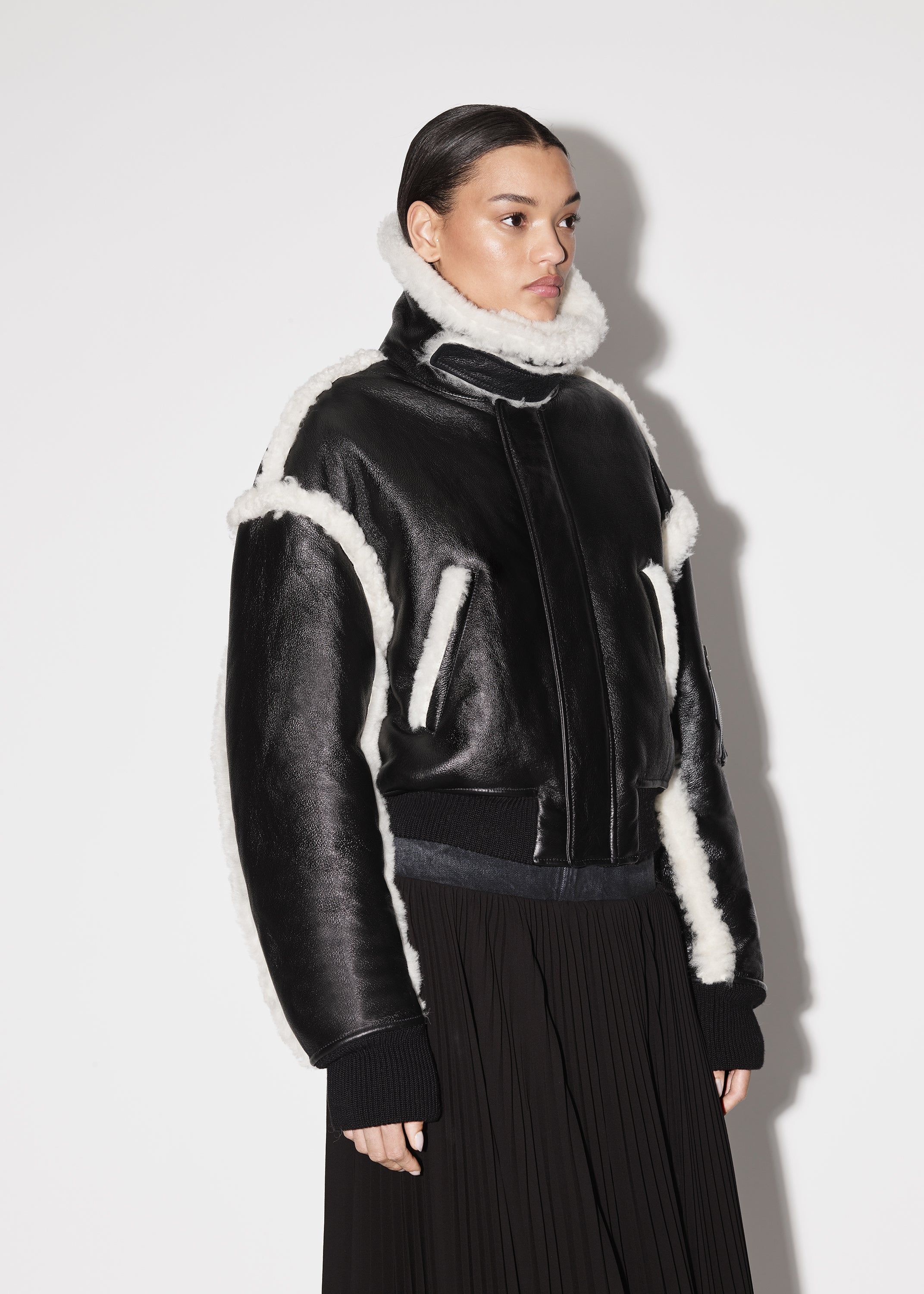 WOMEN - BOMBER - BLACK sold by AMIRI product image thumbnail 4