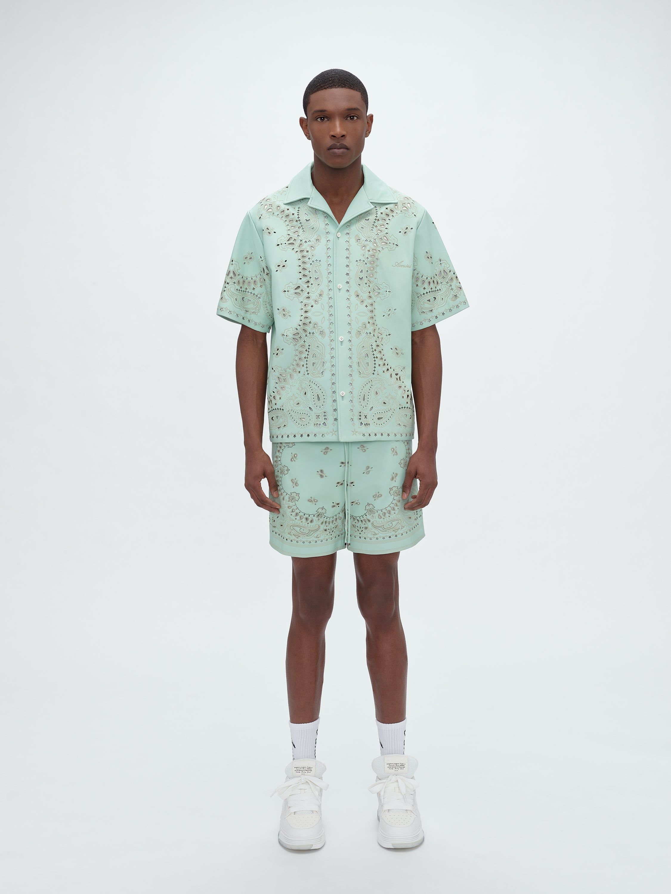 LEATHER BANDANA SHIRT - MINT sold by AMIRI product image thumbnail 2