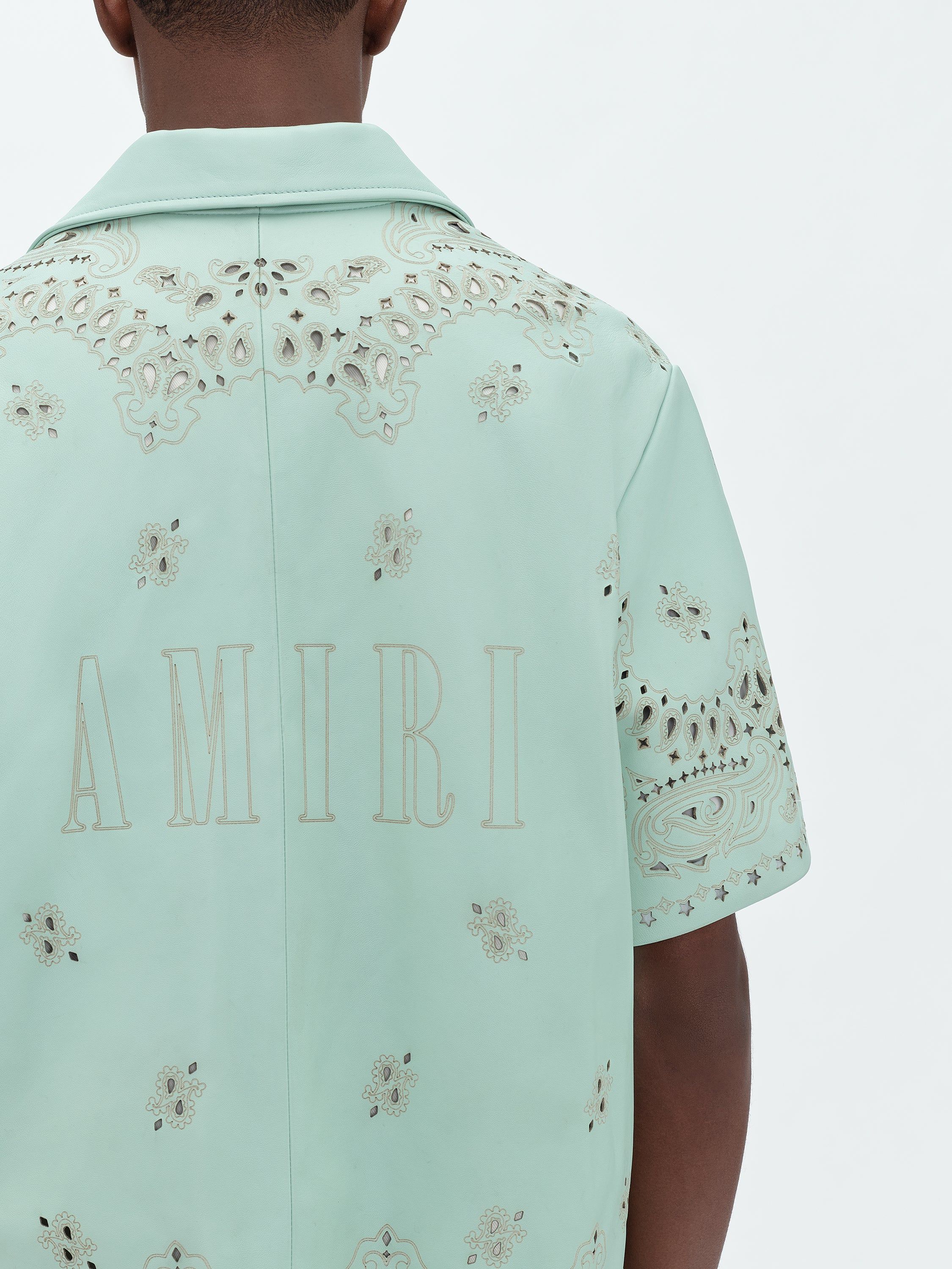 LEATHER BANDANA SHIRT - MINT sold by AMIRI product image thumbnail 6