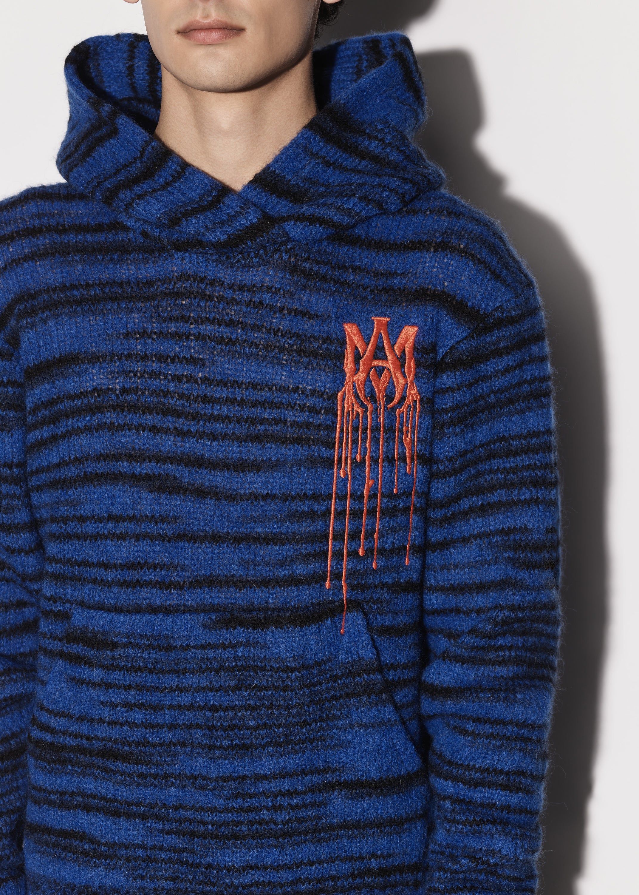 SPACE DYE HOODIE WITH PAINT DRIP M.A. LOGO - BLUE sold by AMIRI product image thumbnail 5