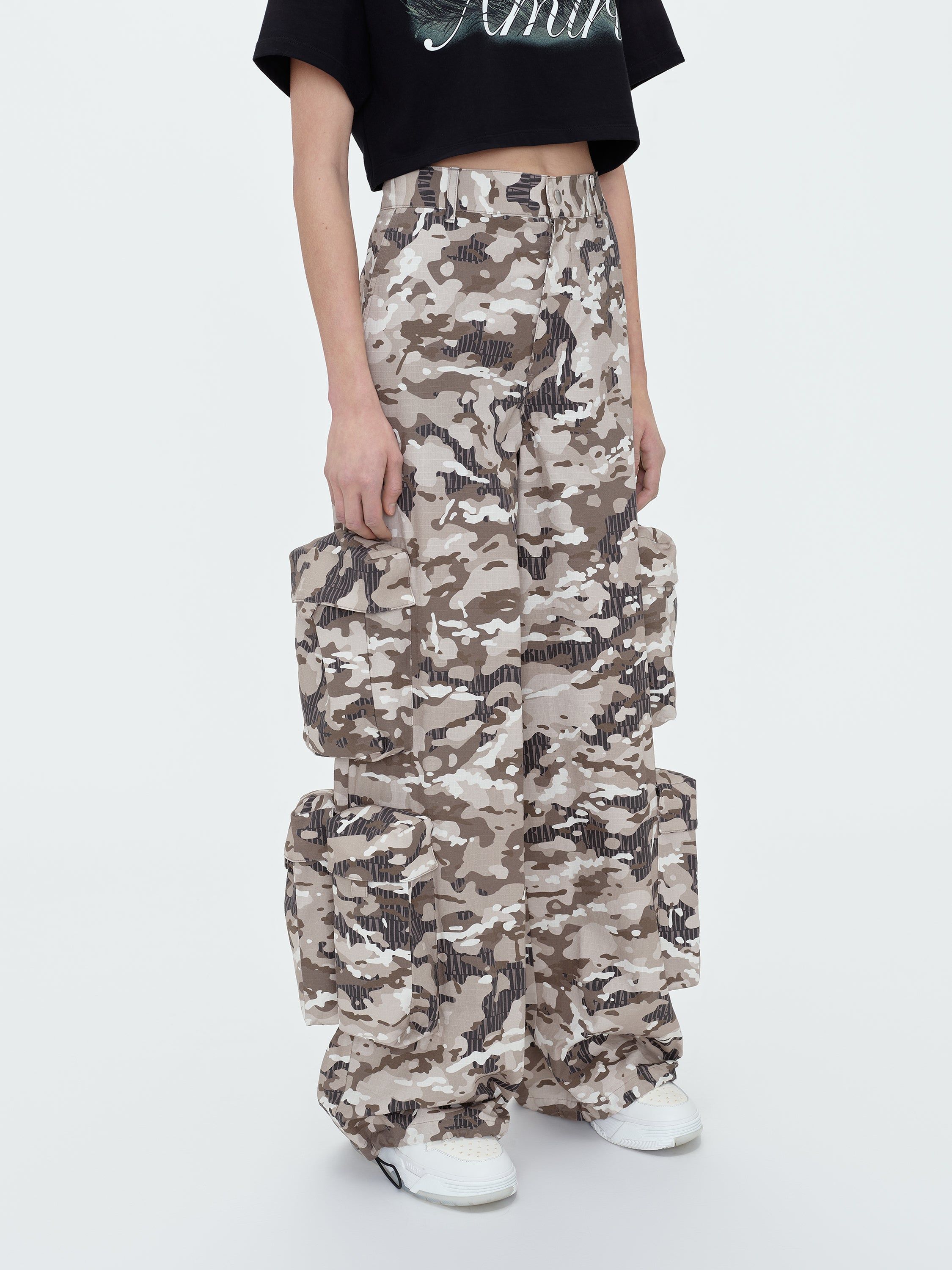 WOMEN - CAMO BAGGY CARGO TROUSER - GREEN CAMO sold by AMIRI product image thumbnail 4