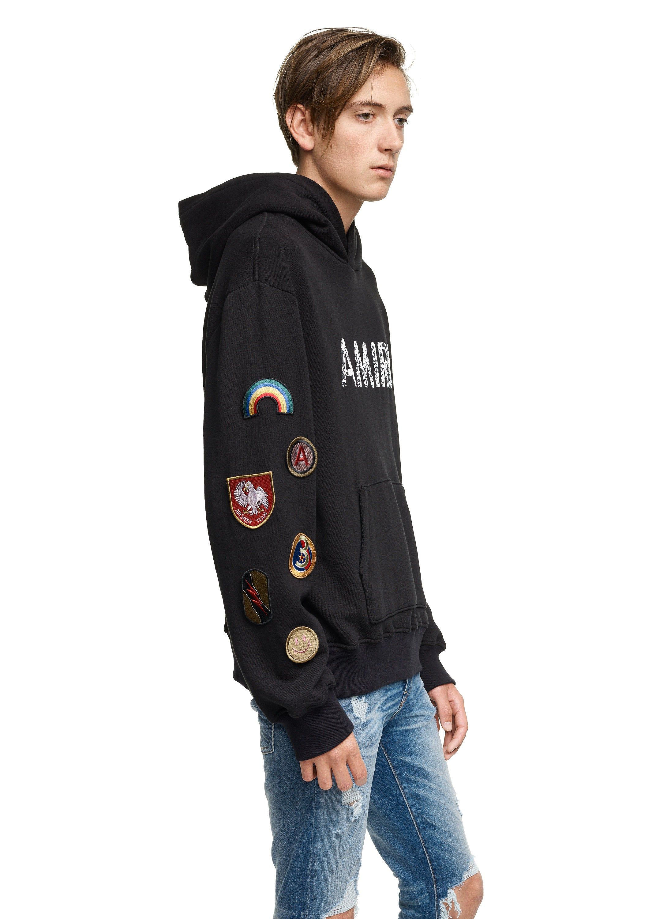 AMIRI Patch Hoodie Black/White sold by AMIRI product image thumbnail 4