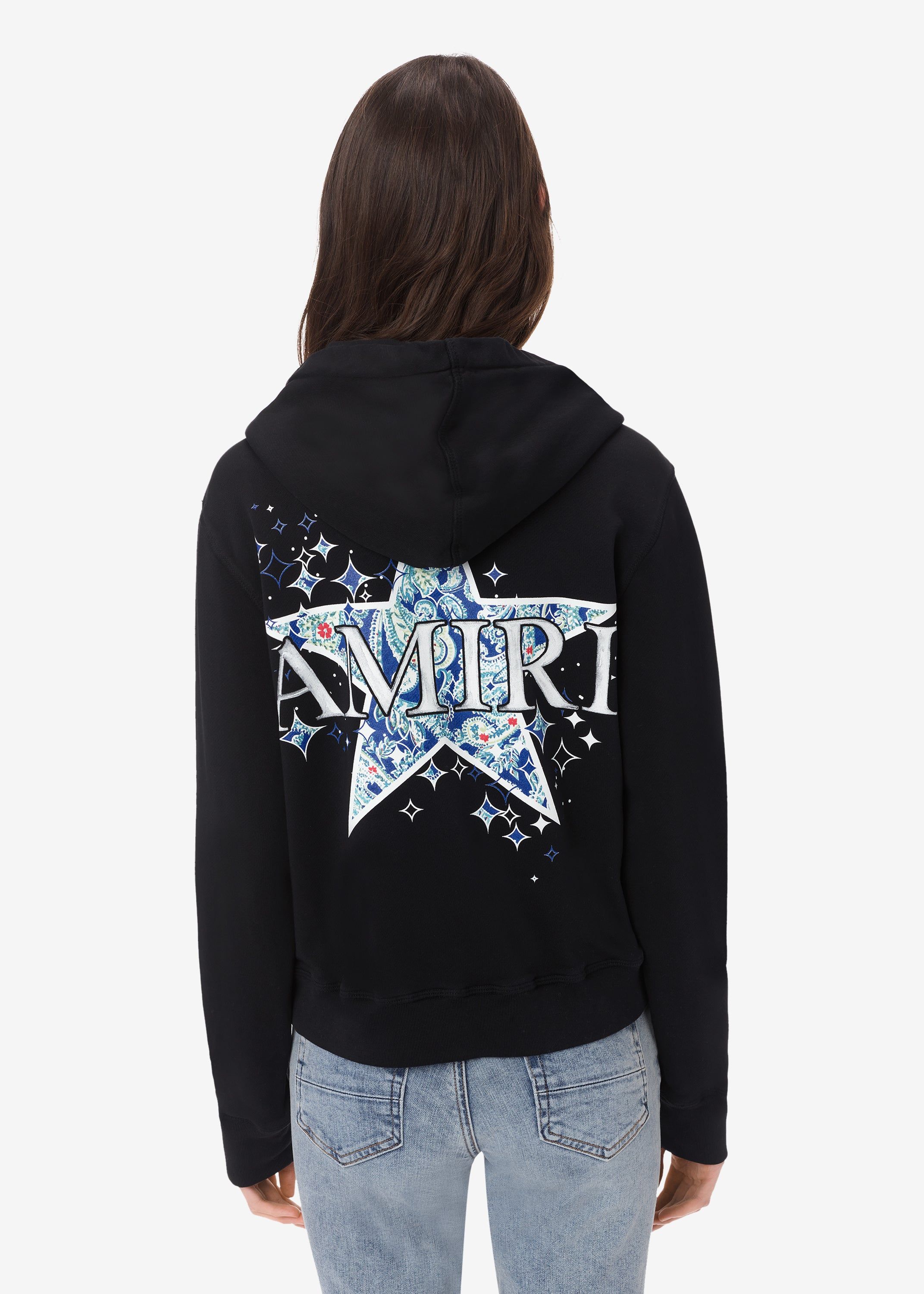 WOMEN - PAISLEY STAR HOODIE - BLACK sold by AMIRI product image thumbnail 4