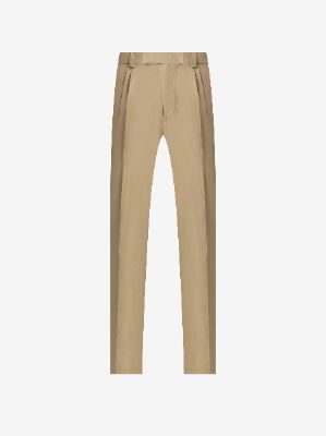 SINGLE PLEAT RELAXED TROUSER - Brown sold by AMIRI