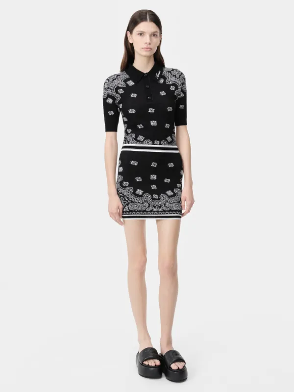 WOMEN - WOMEN'S BANDANA MINI SKIRT - Black made by AMIRI