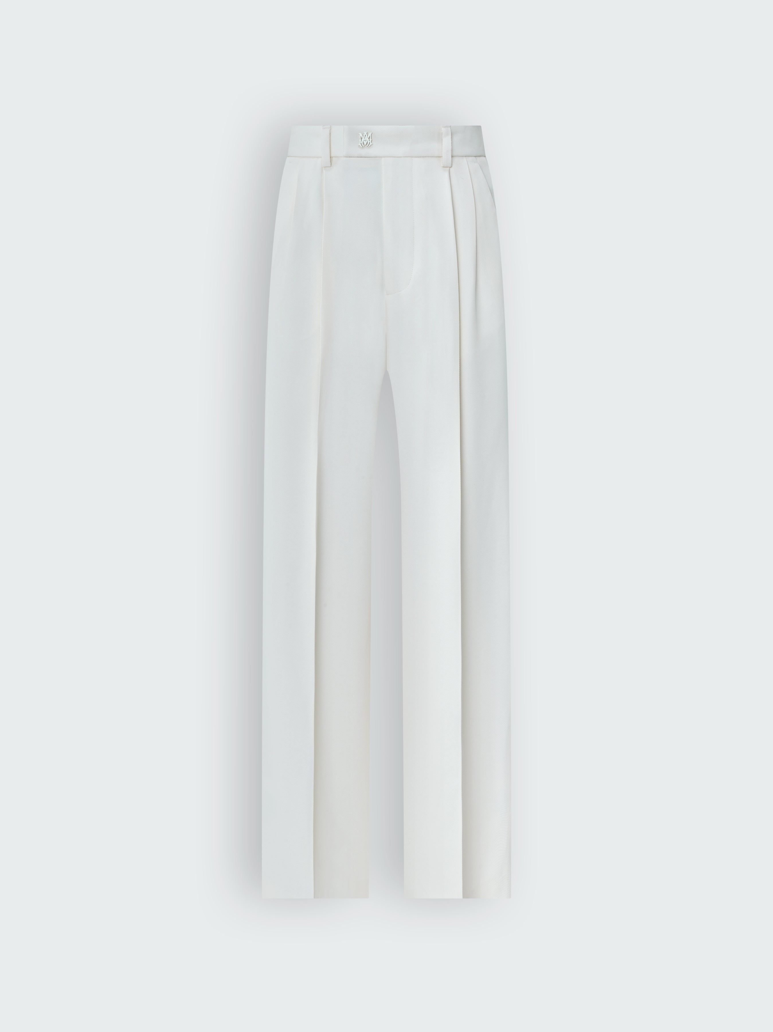 WOMEN - DOUBLE PLEATED TROUSERS - ALABASTER sold by AMIRI