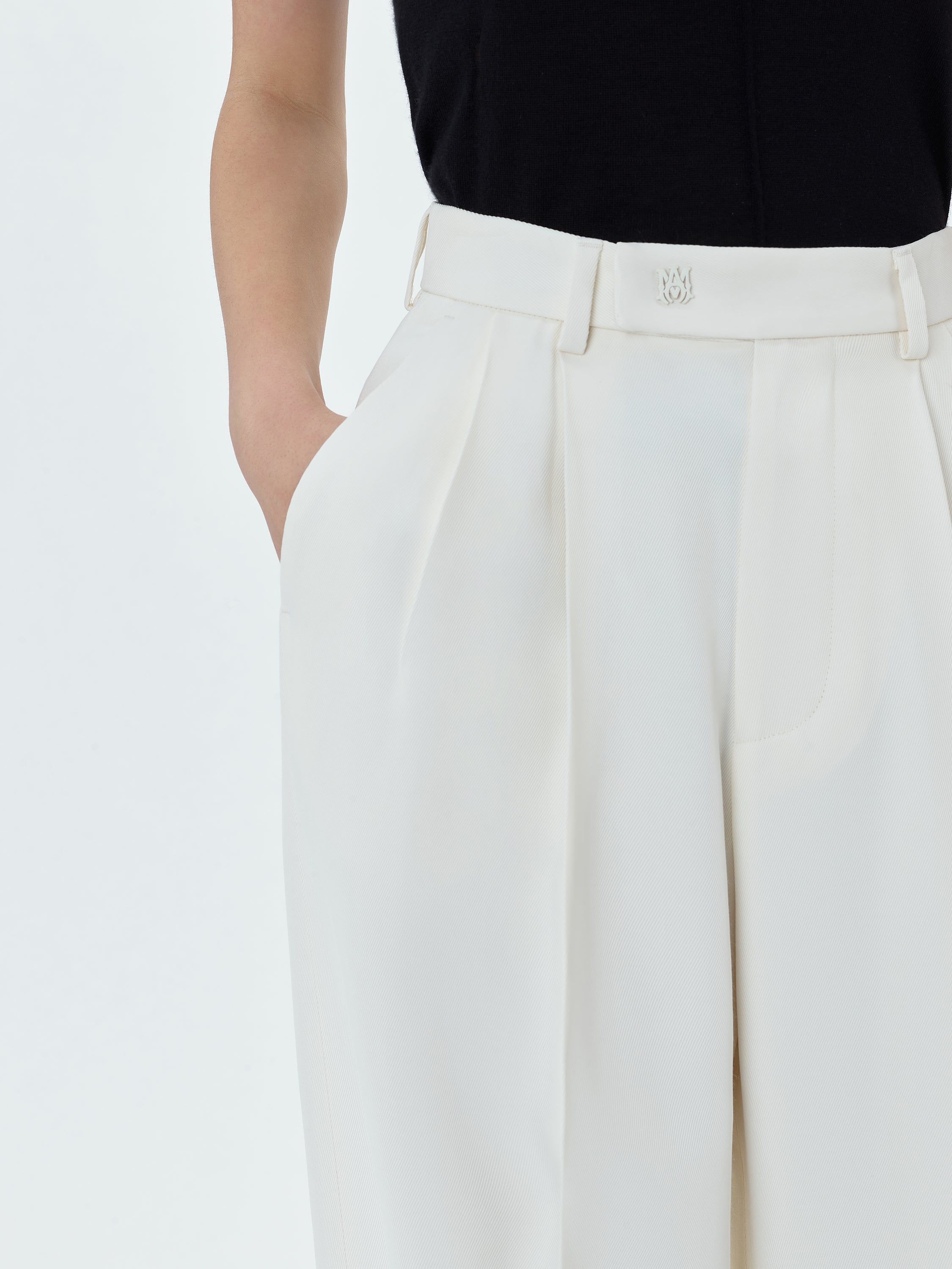 WOMEN - DOUBLE PLEATED TROUSERS - ALABASTER sold by AMIRI product image thumbnail 7