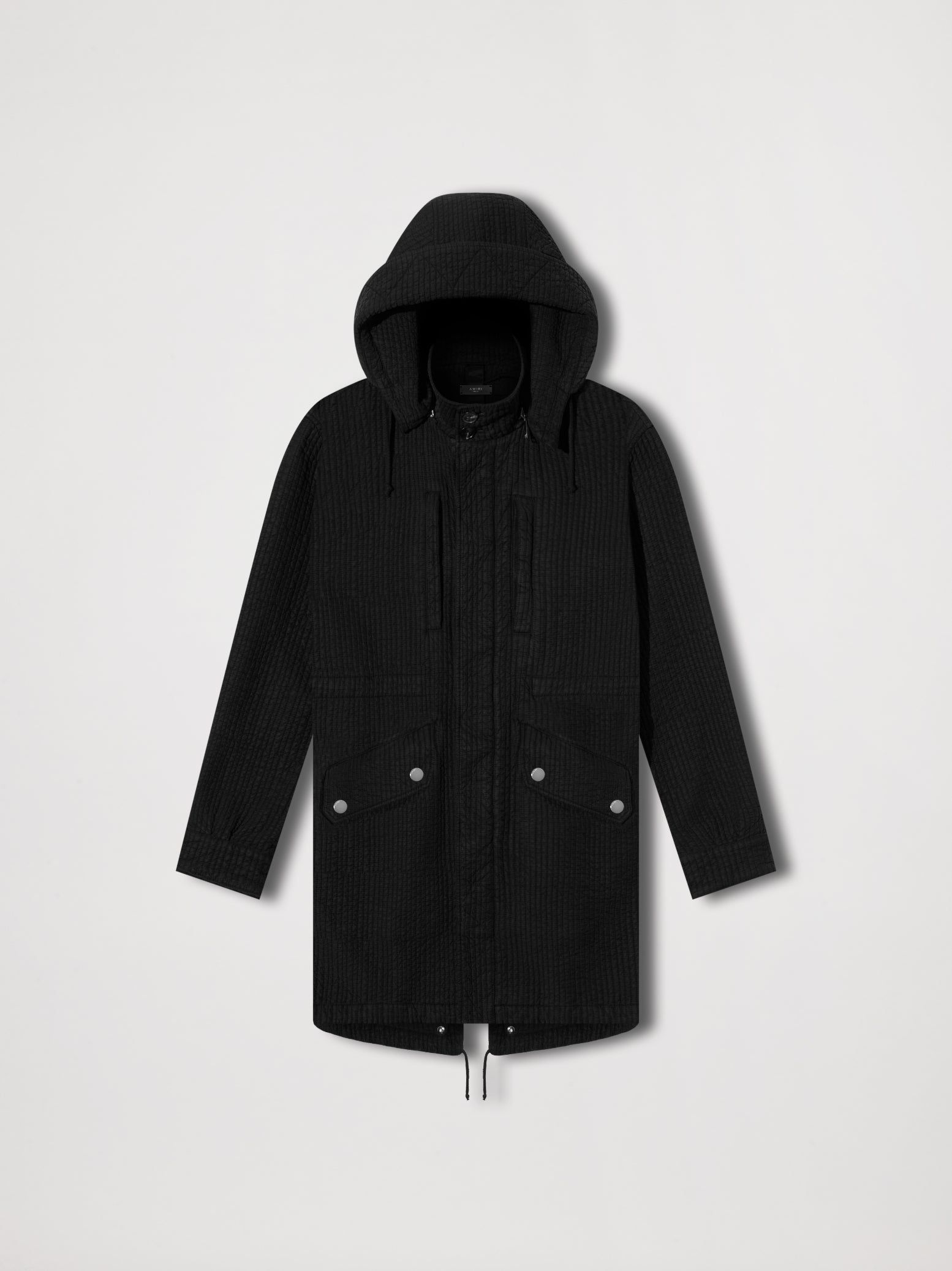 QUILTED FISHTAIL PARKA - BLACK sold by AMIRI