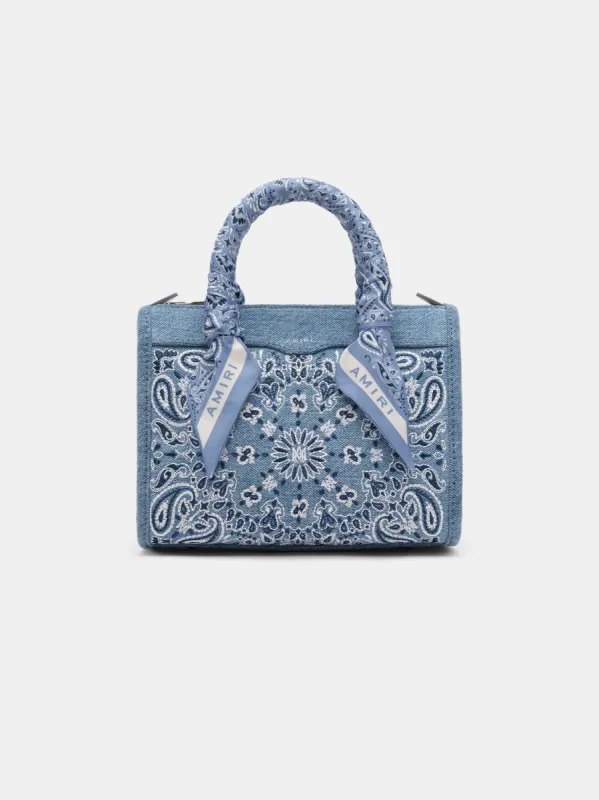 WOMEN -  BANDANA MICRO TRIANGLE BAG - True Blue sold by AMIRI