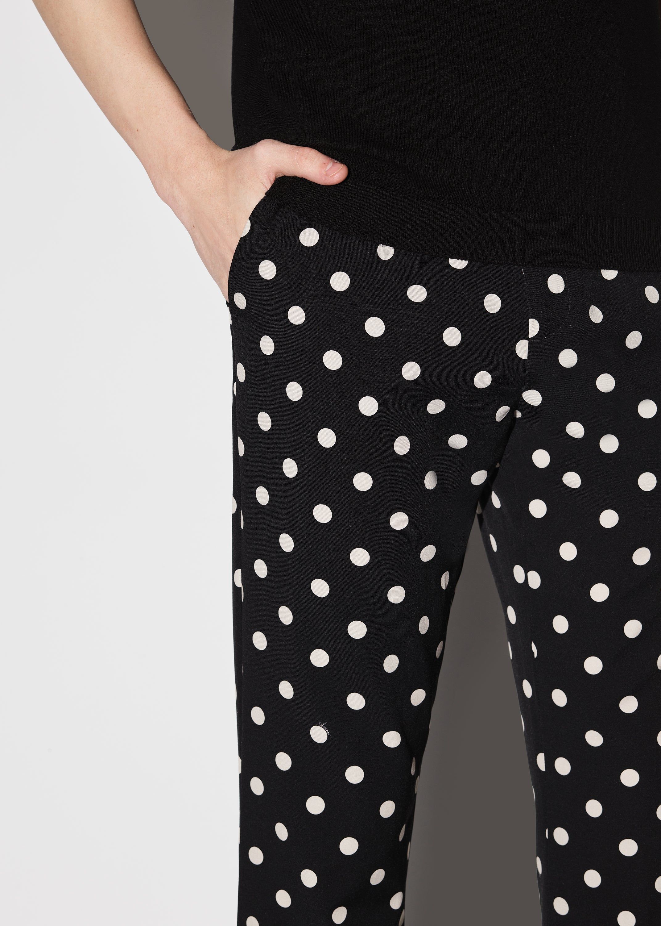 POLKA DOTS FLARE PANTS - BLACK / BIRCH sold by AMIRI product image thumbnail 5