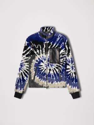 TIE DYE POLAR FLEECE JACKET - BLUE / BLACK made by AMIRI